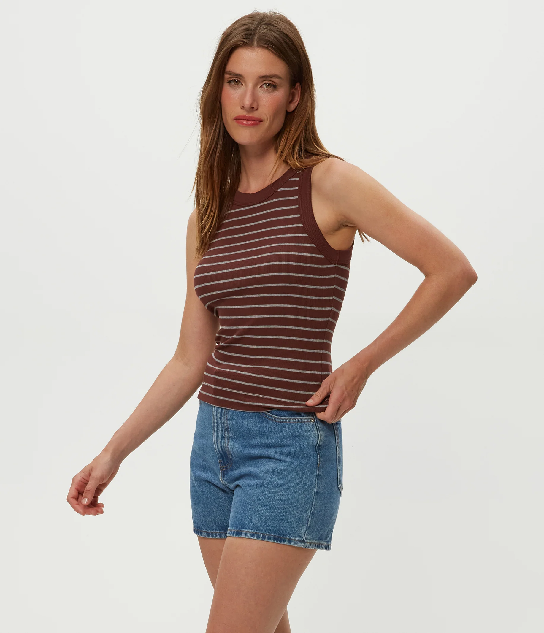 Gina Striped Ribbed Crop Tank - Image 28