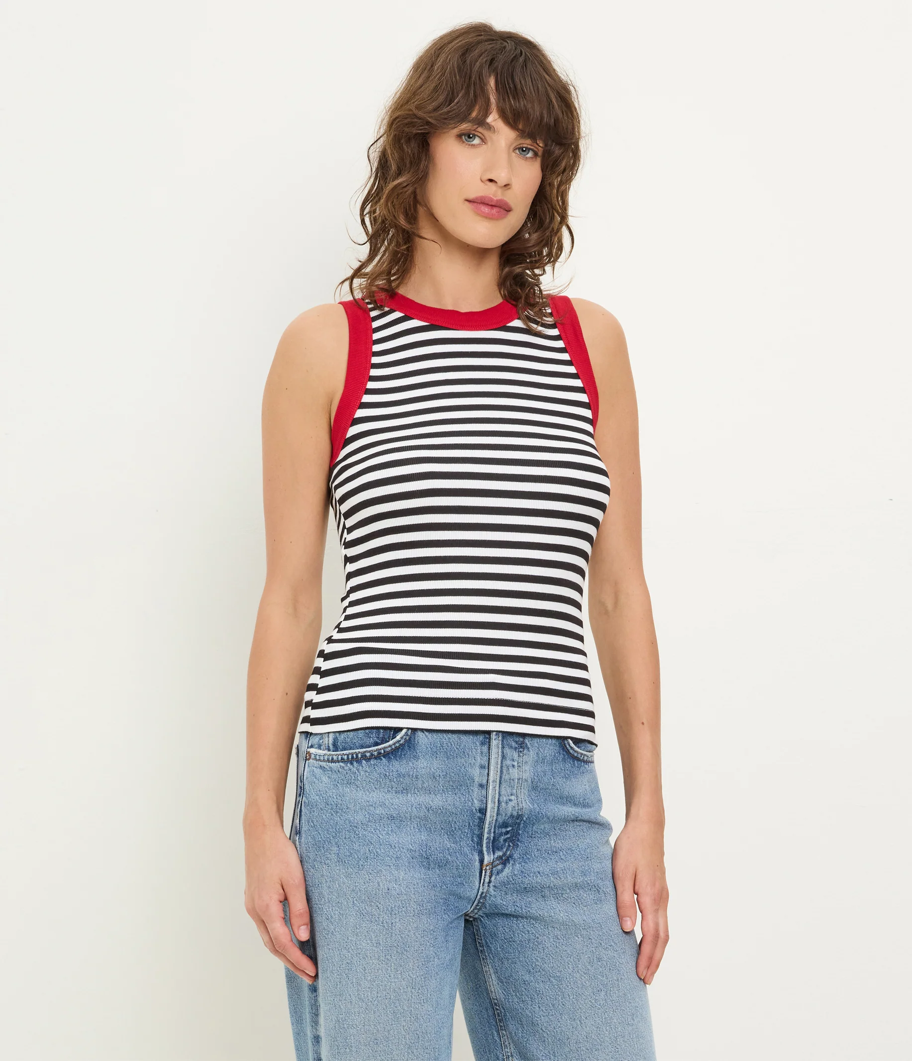Gina Striped Ribbed Crop Tank - Image 30