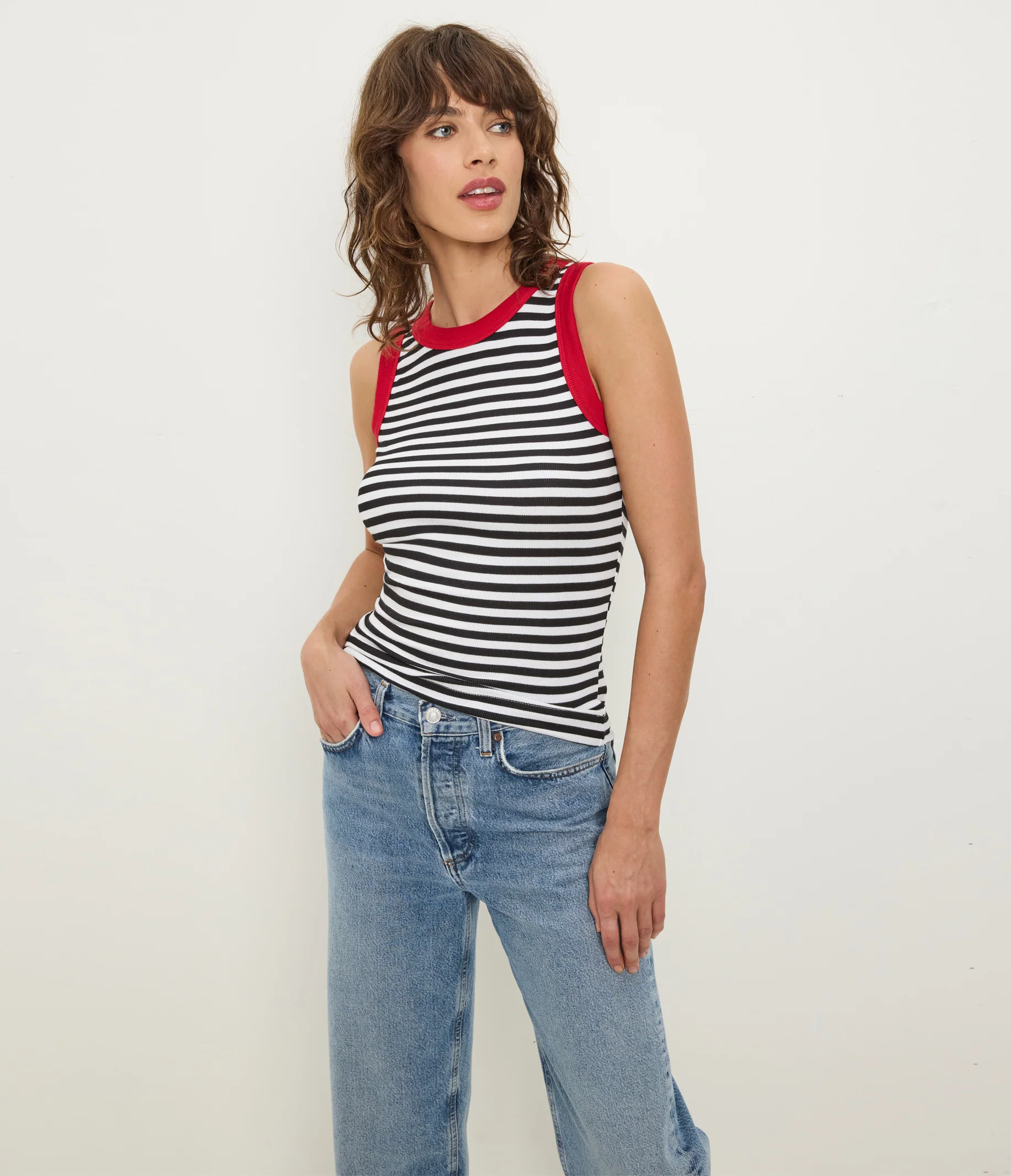 Gina Striped Ribbed Crop Tank - Image 32