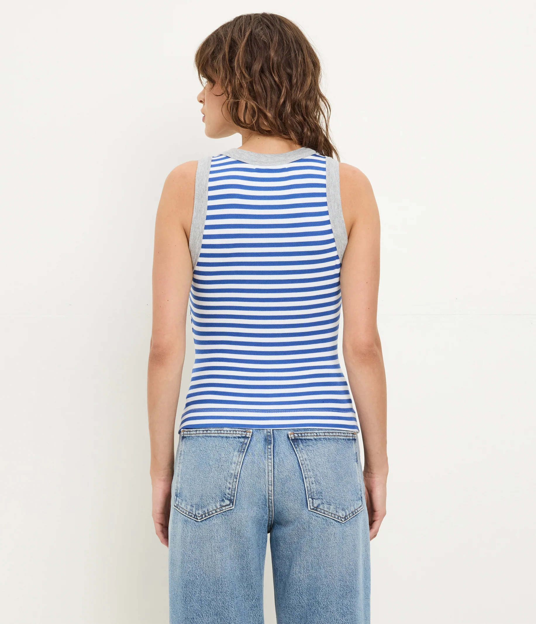 Gina Striped Ribbed Crop Tank - Image 5