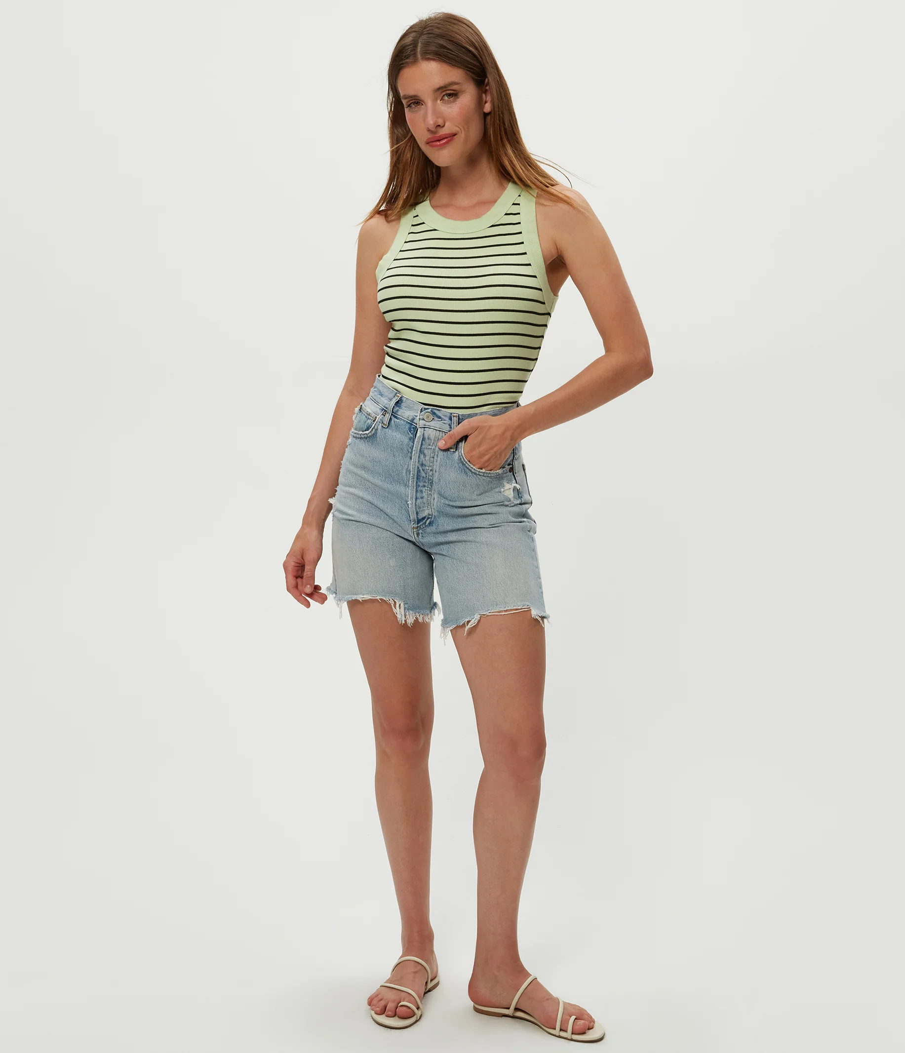 Gina Striped Ribbed Crop Tank - Image 7