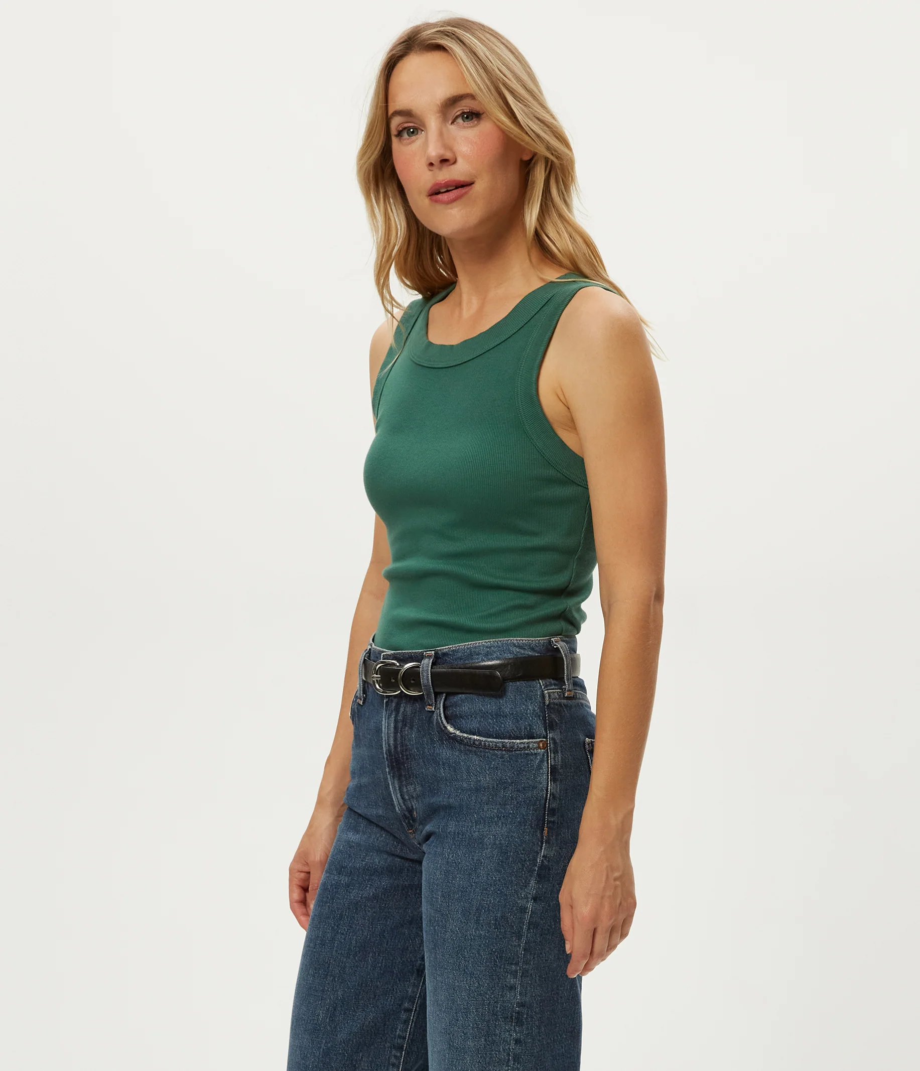 Halley Ribbed Tank with Ruching - Image 11
