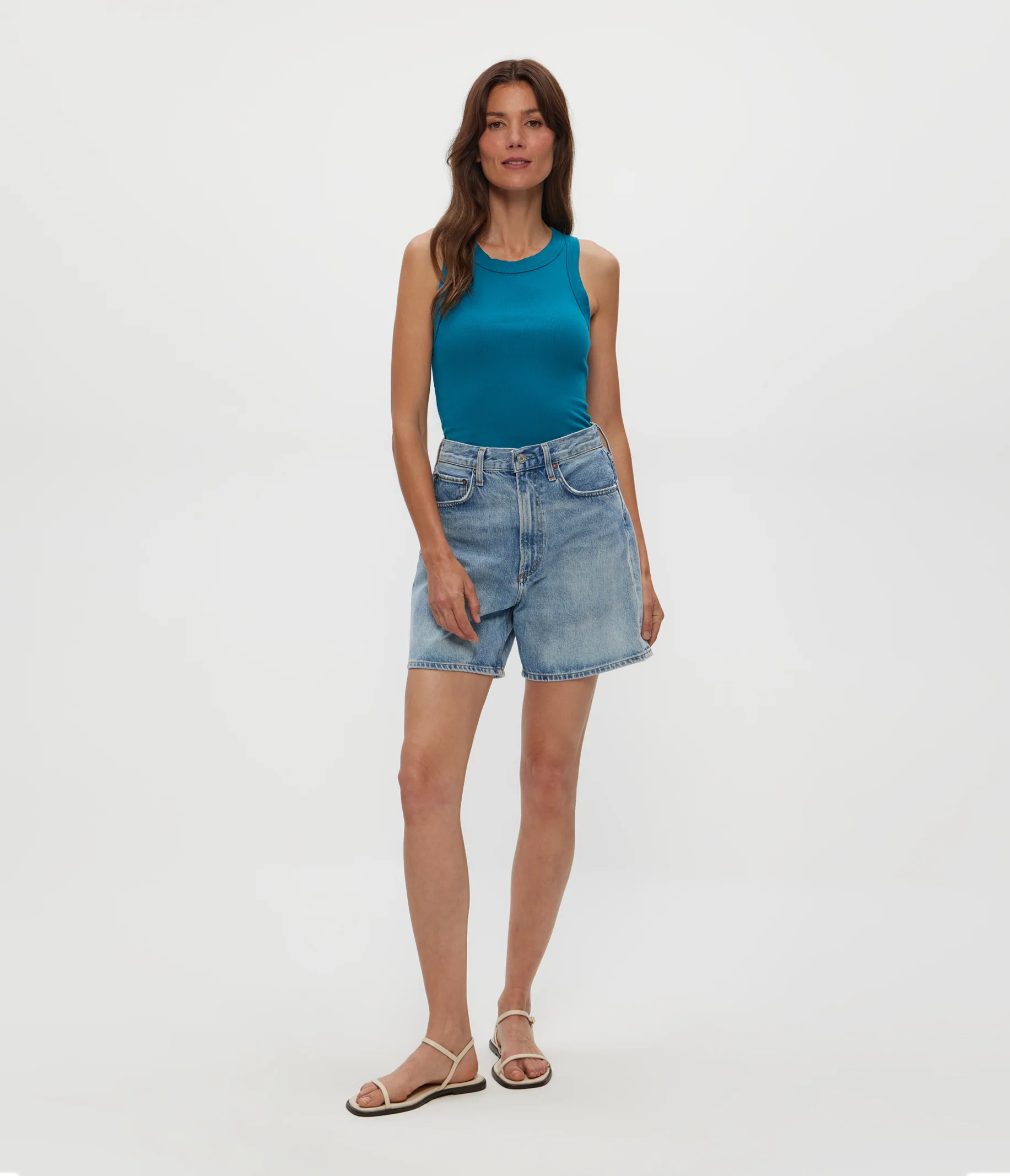 Halley Ribbed Tank with Ruching - Image 44