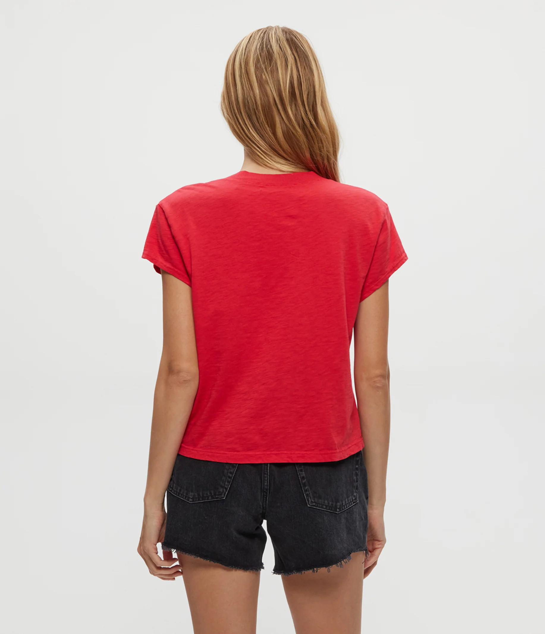 Harlan Cropped V-Neck Tee - Image 31