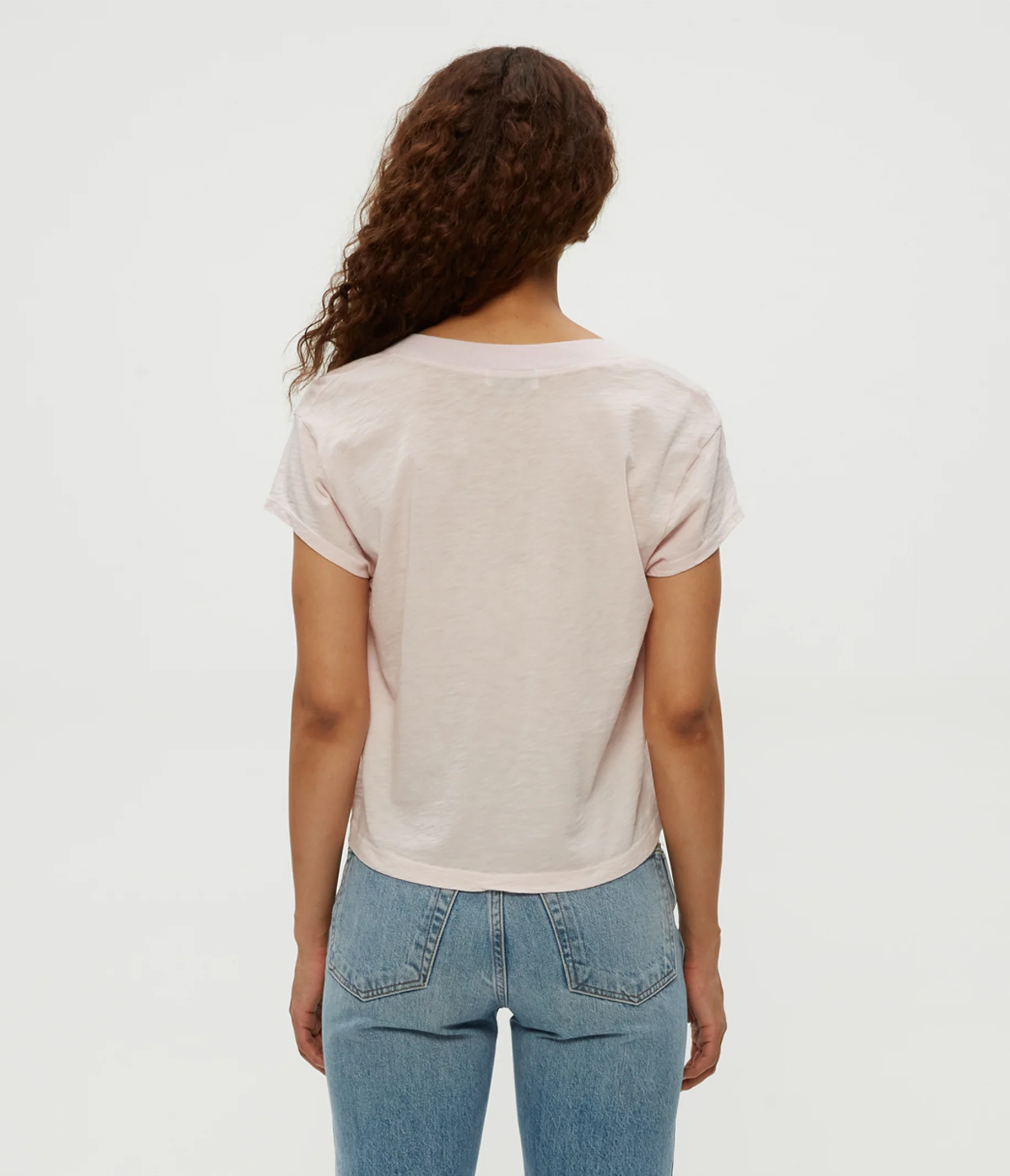 Harlan Cropped V-Neck Tee - Image 35