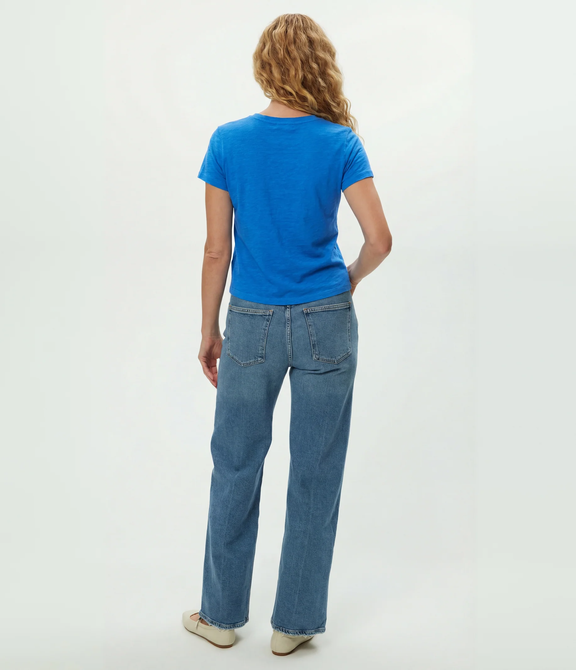 Harlan Cropped V-Neck Tee - Image 6