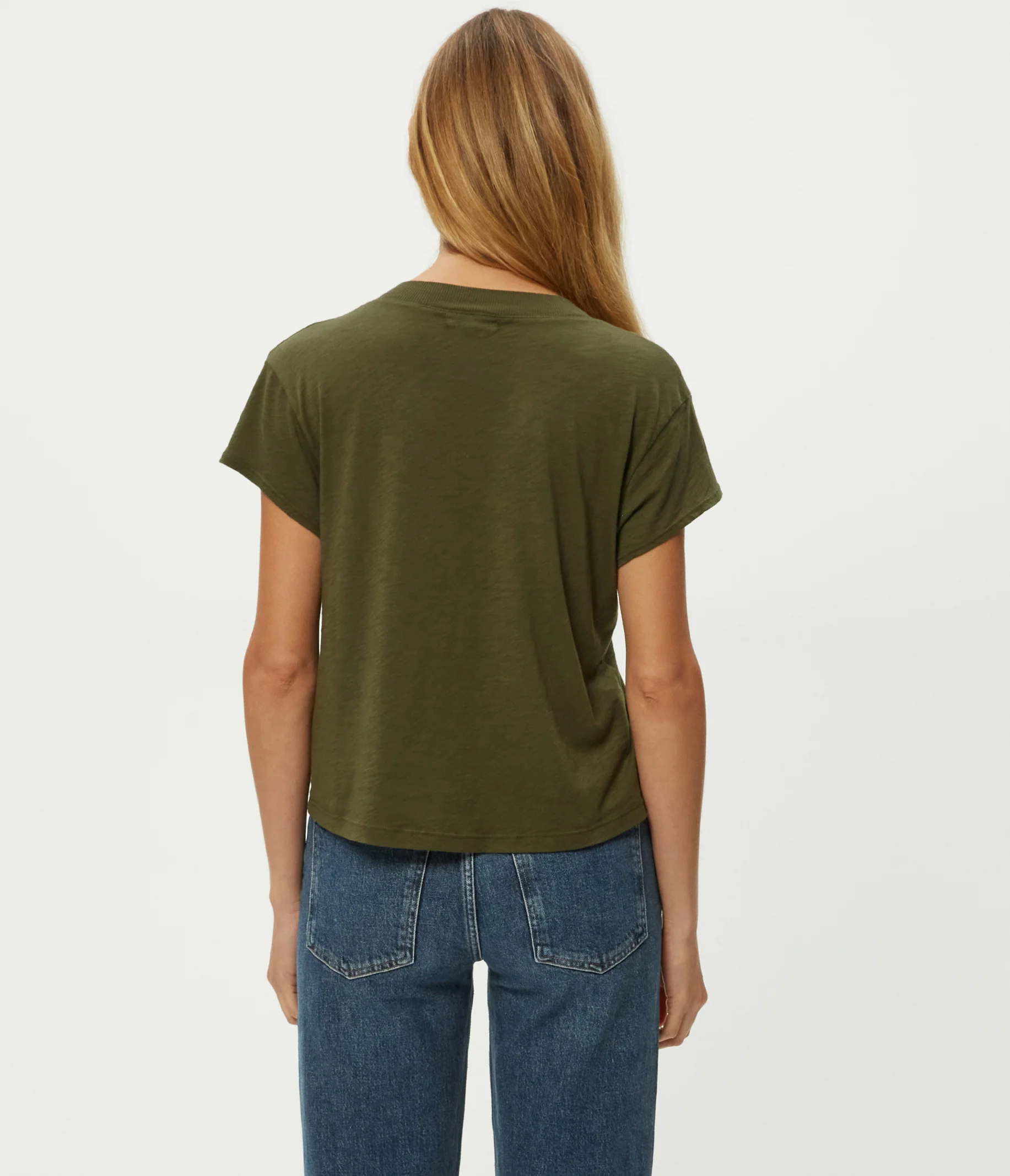 Harlan Cropped V-Neck Tee - Image 60