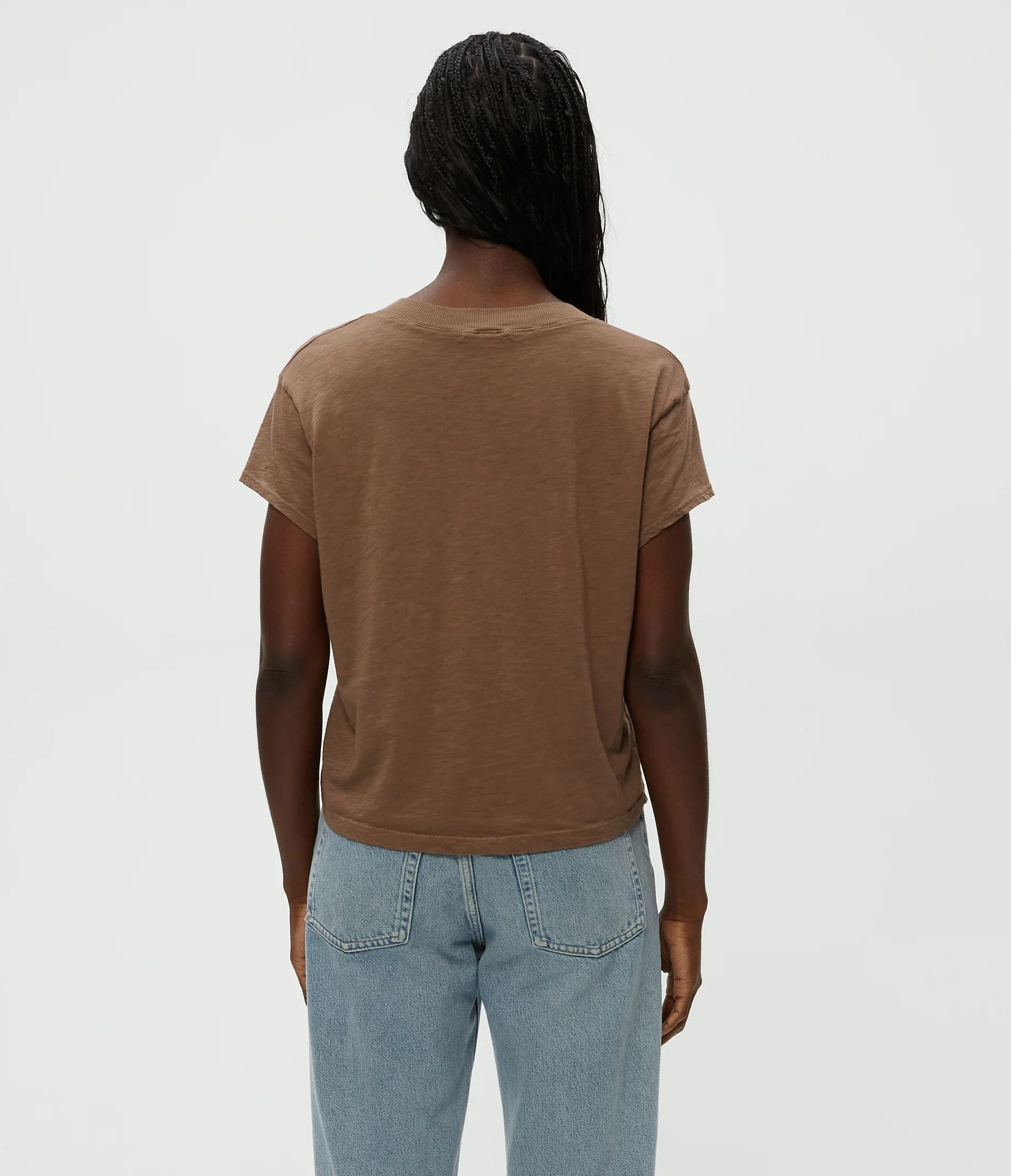 Harlan Cropped V-Neck Tee - Image 64