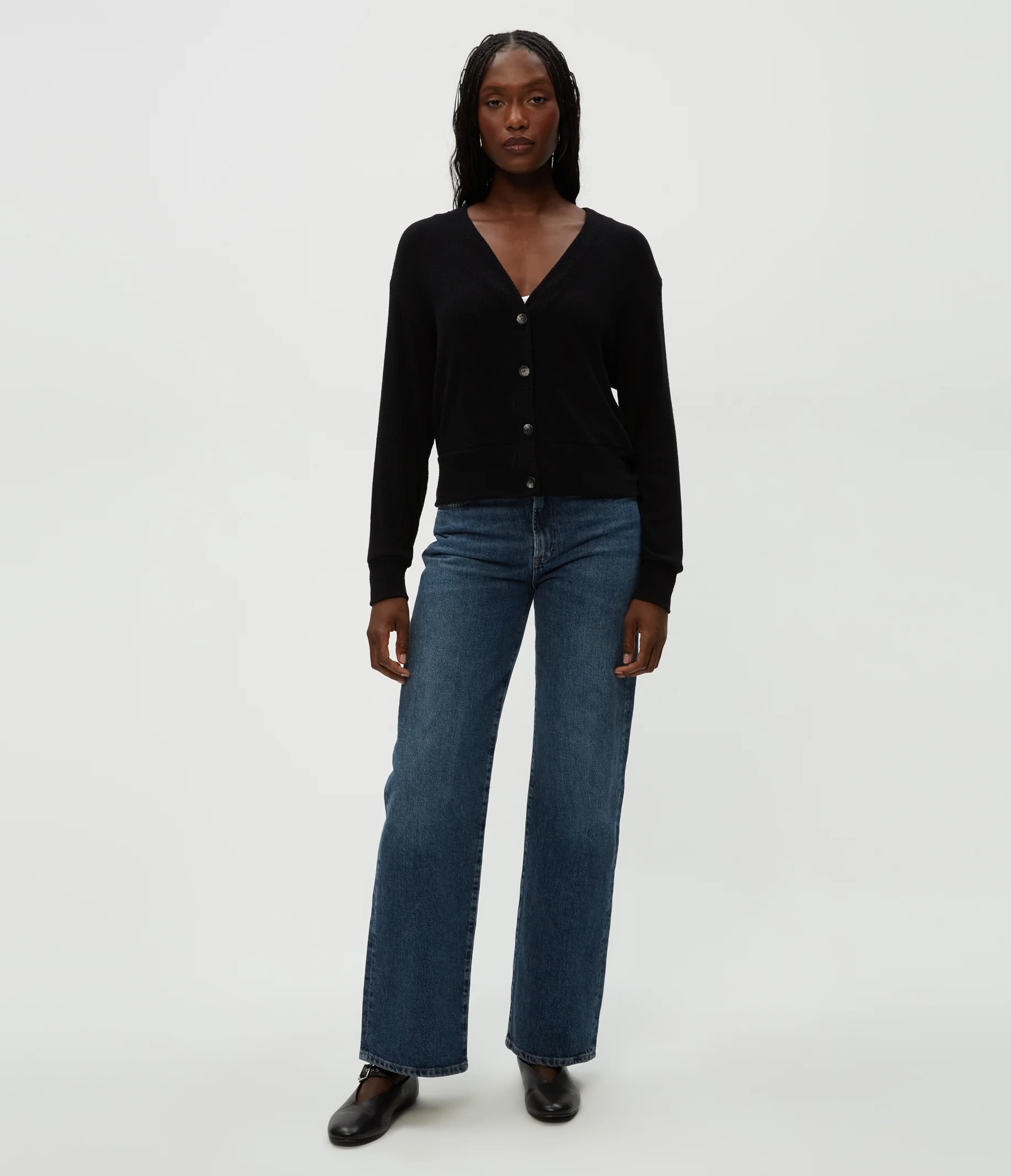 Isla V-Neck Ribbed Cardigan - Image 14