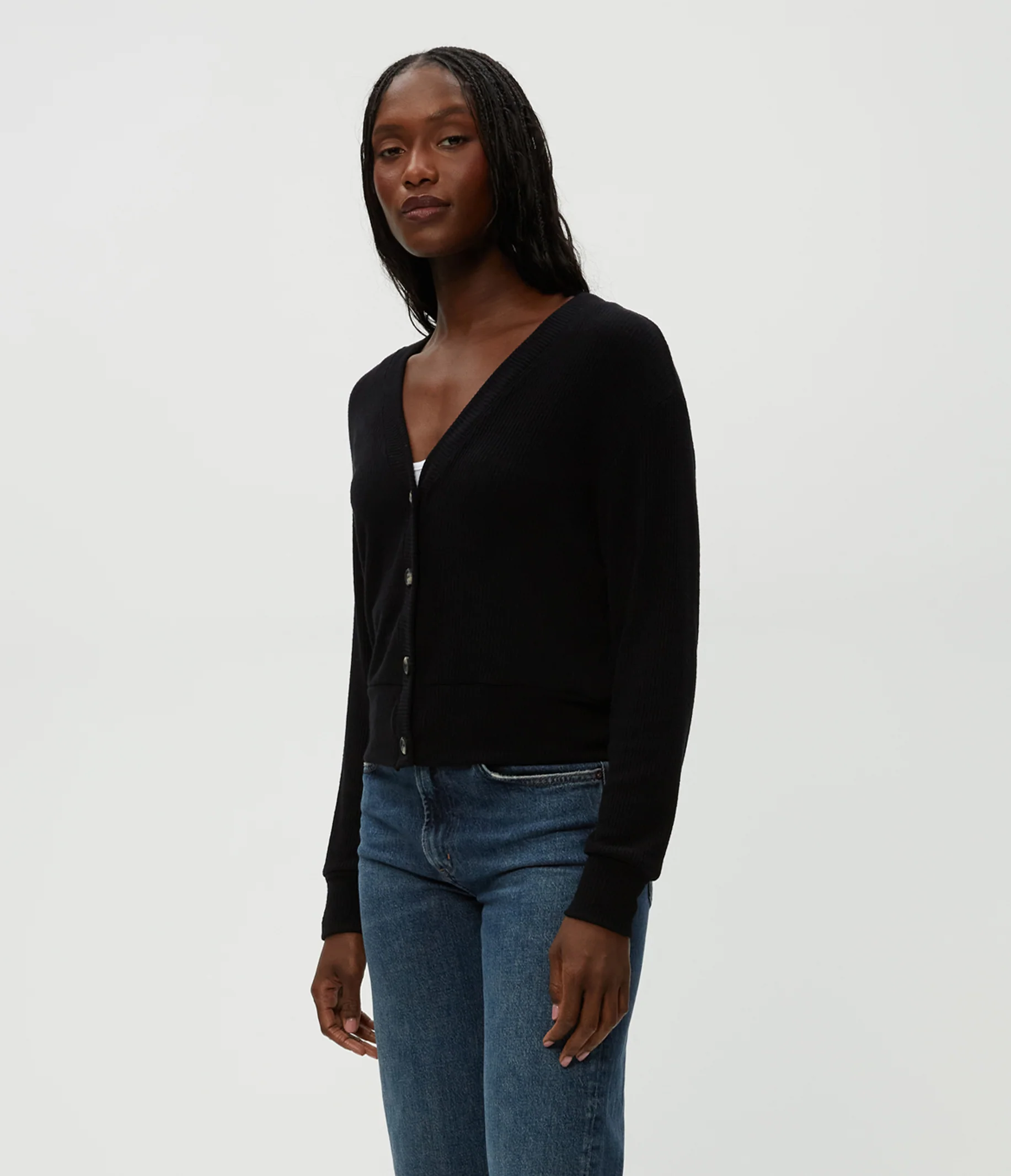 Isla V-Neck Ribbed Cardigan - Image 15