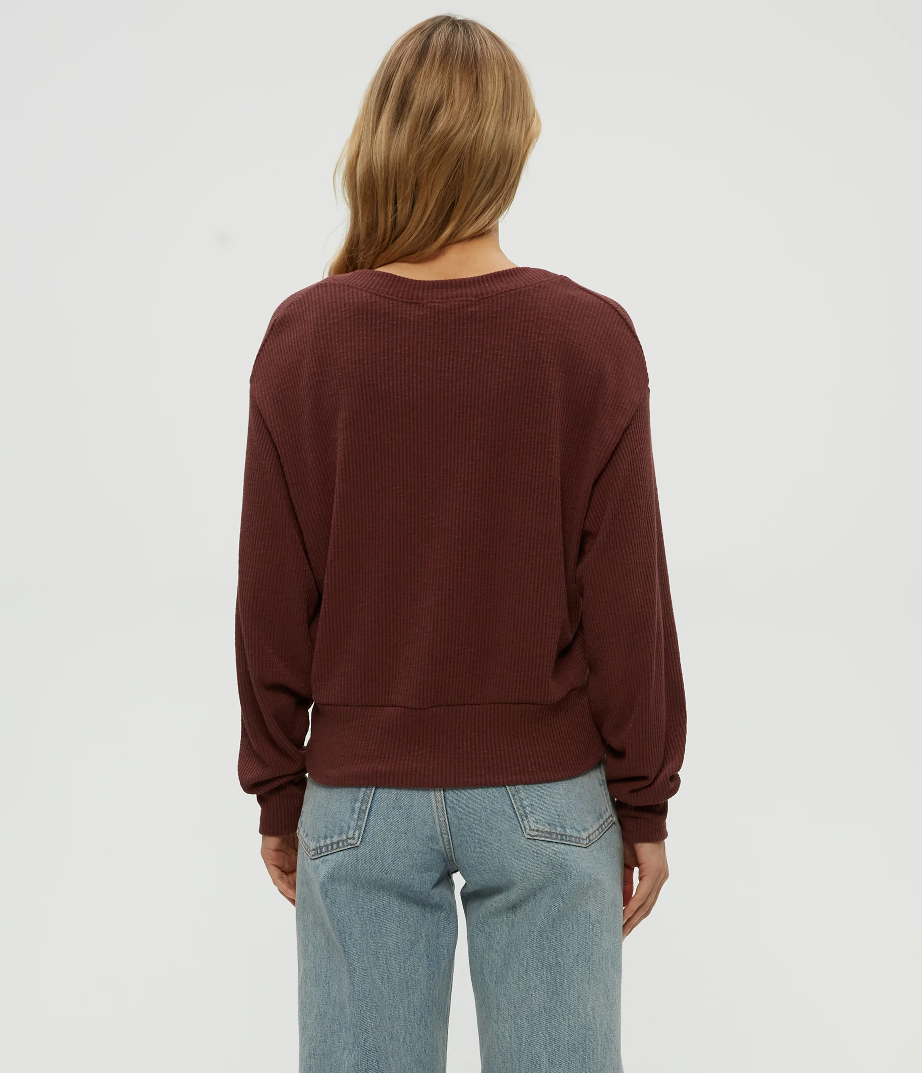 Isla V-Neck Ribbed Cardigan - Image 4