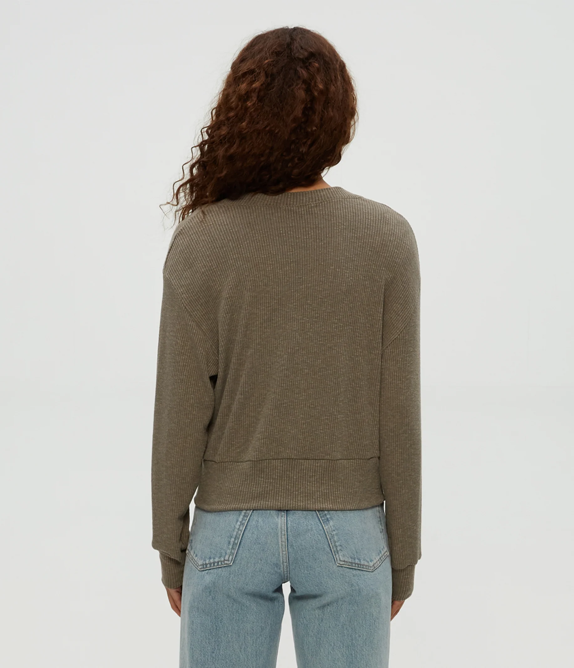 Isla V-Neck Ribbed Cardigan - Image 8
