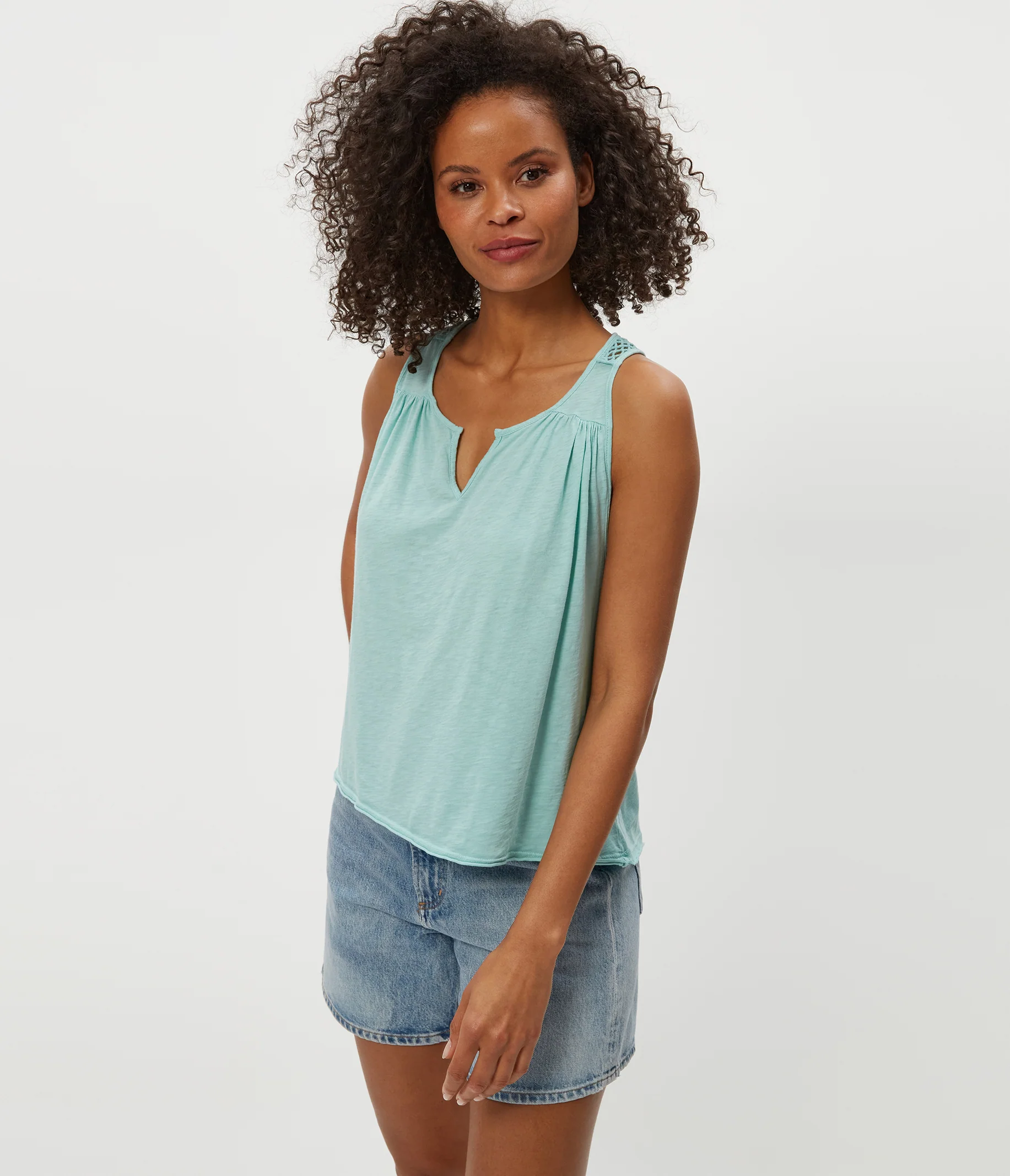 Isla Crochet Trim Tank