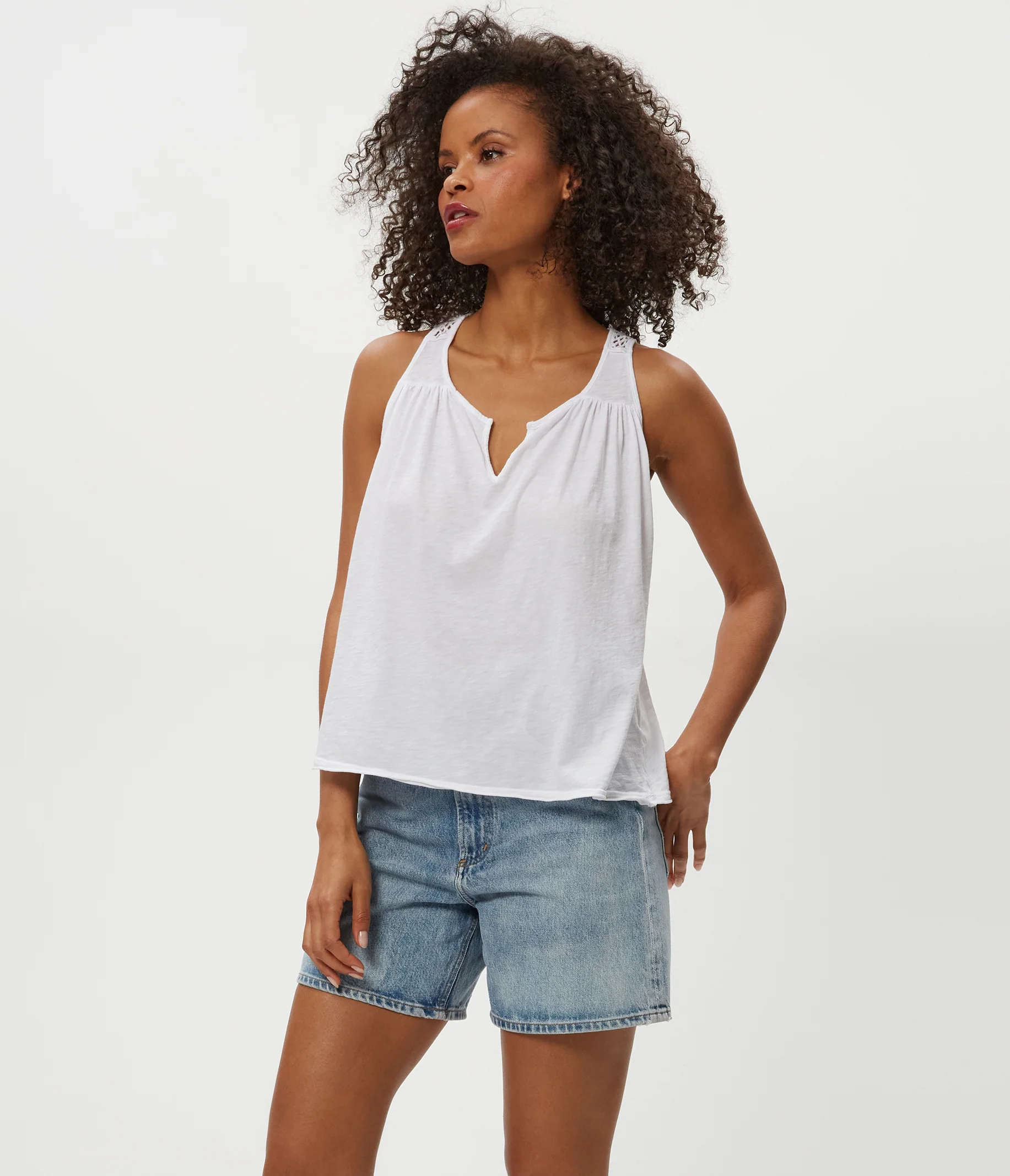 Isla Crochet Trim Tank - Image 11