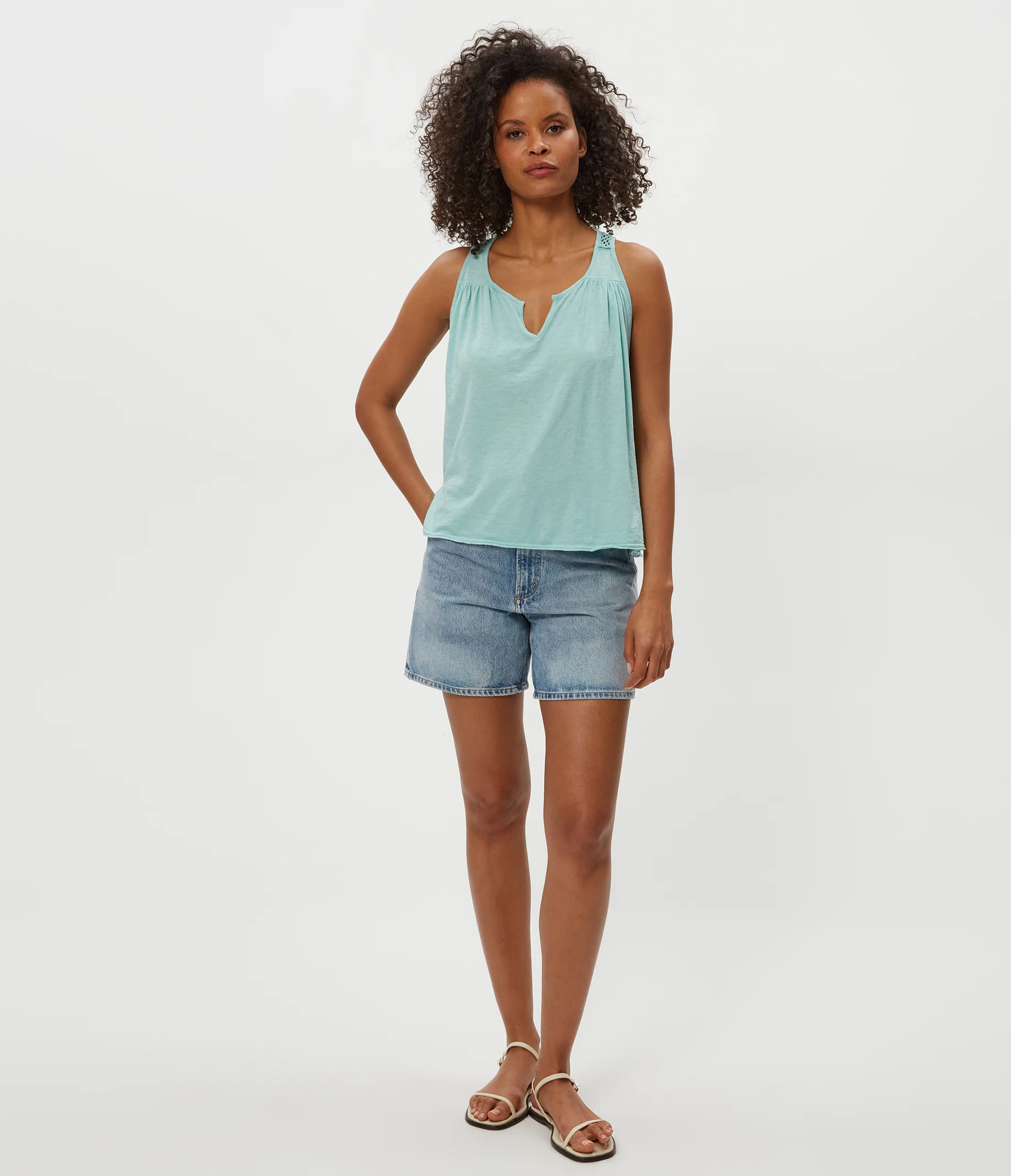 Isla Crochet Trim Tank - Image 3