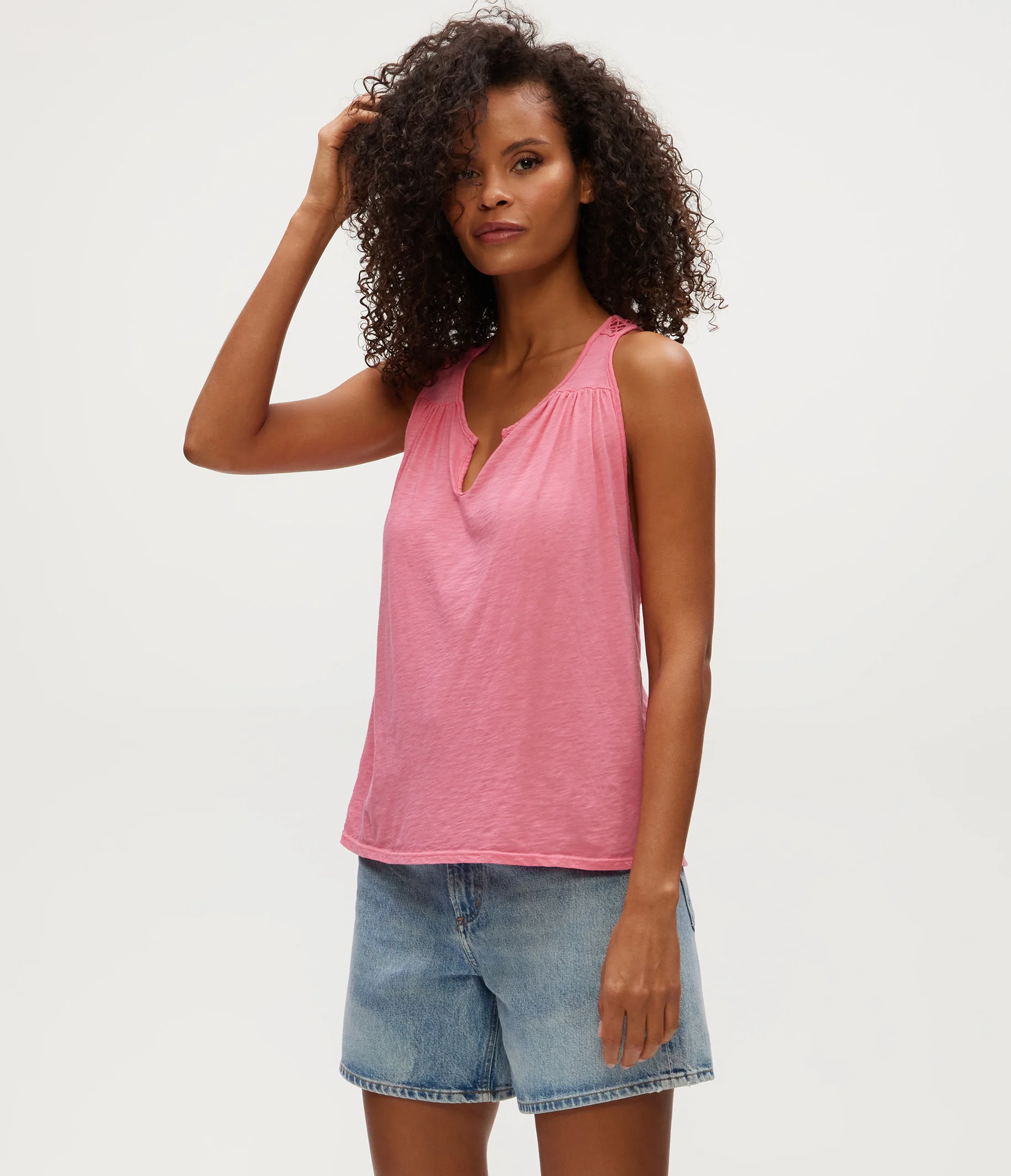 Isla Crochet Trim Tank - Image 7