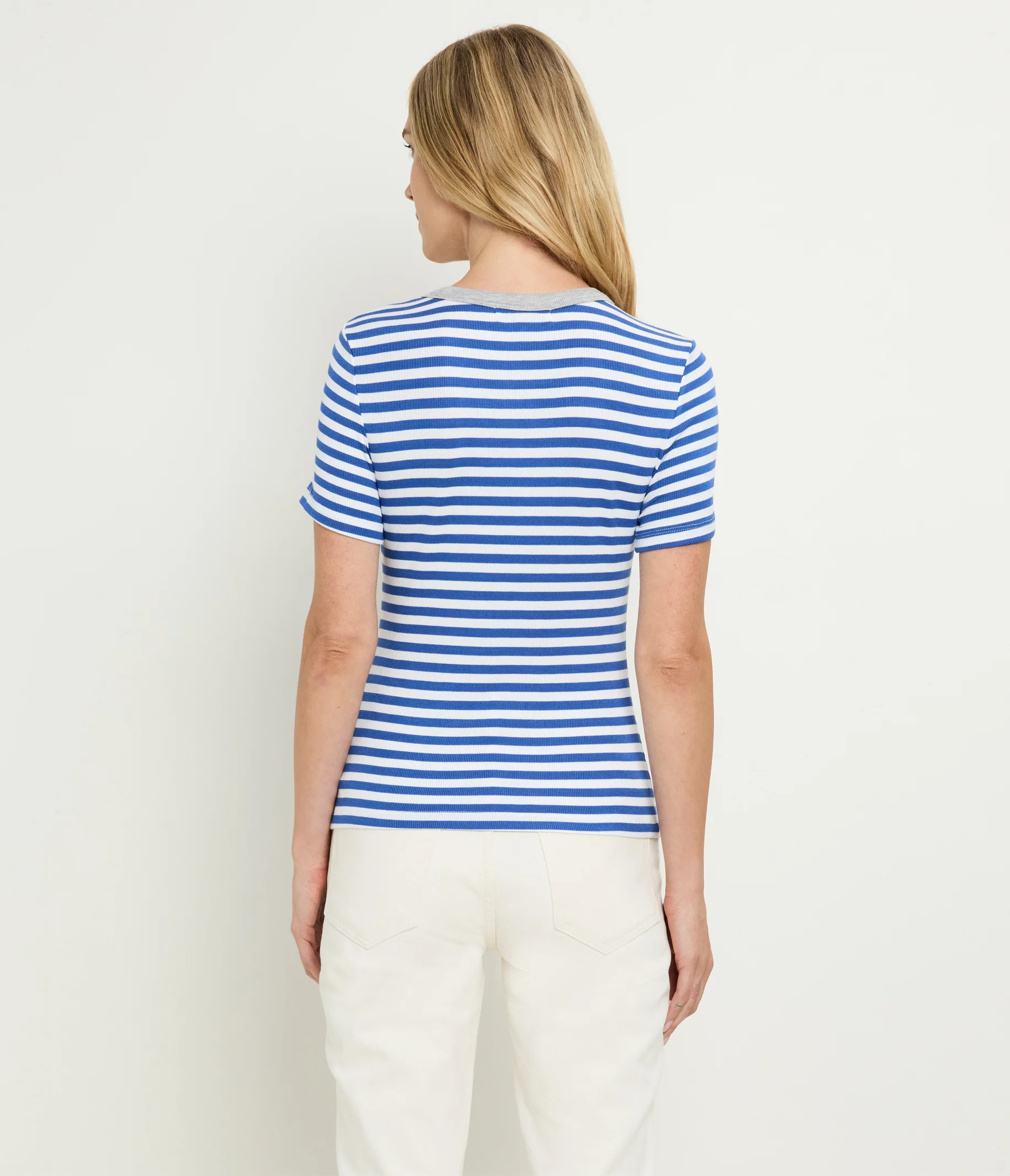 Jenny Striped Ribbed Ringer Tee - Image 12