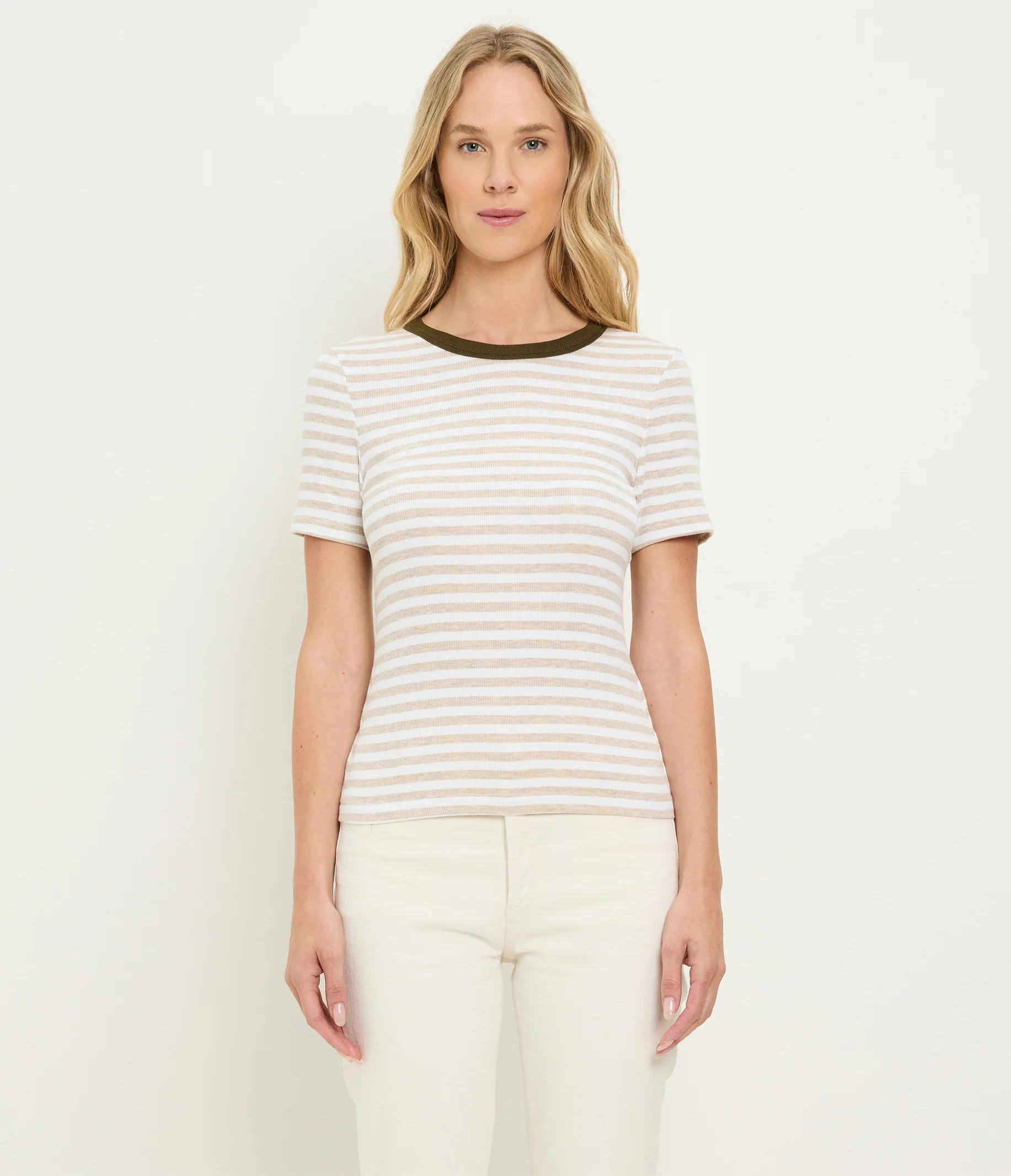 Jenny Striped Ribbed Ringer Tee - Image 3