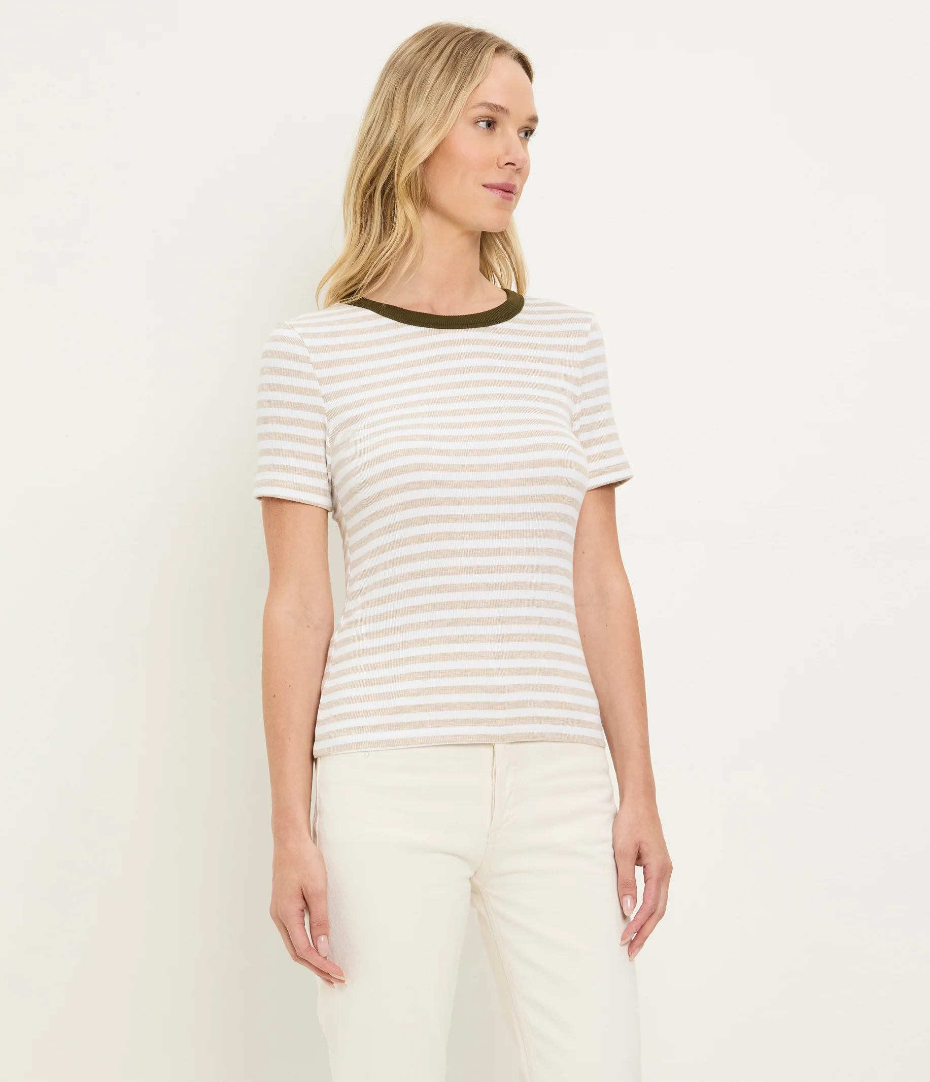 Jenny Striped Ribbed Ringer Tee - Image 4