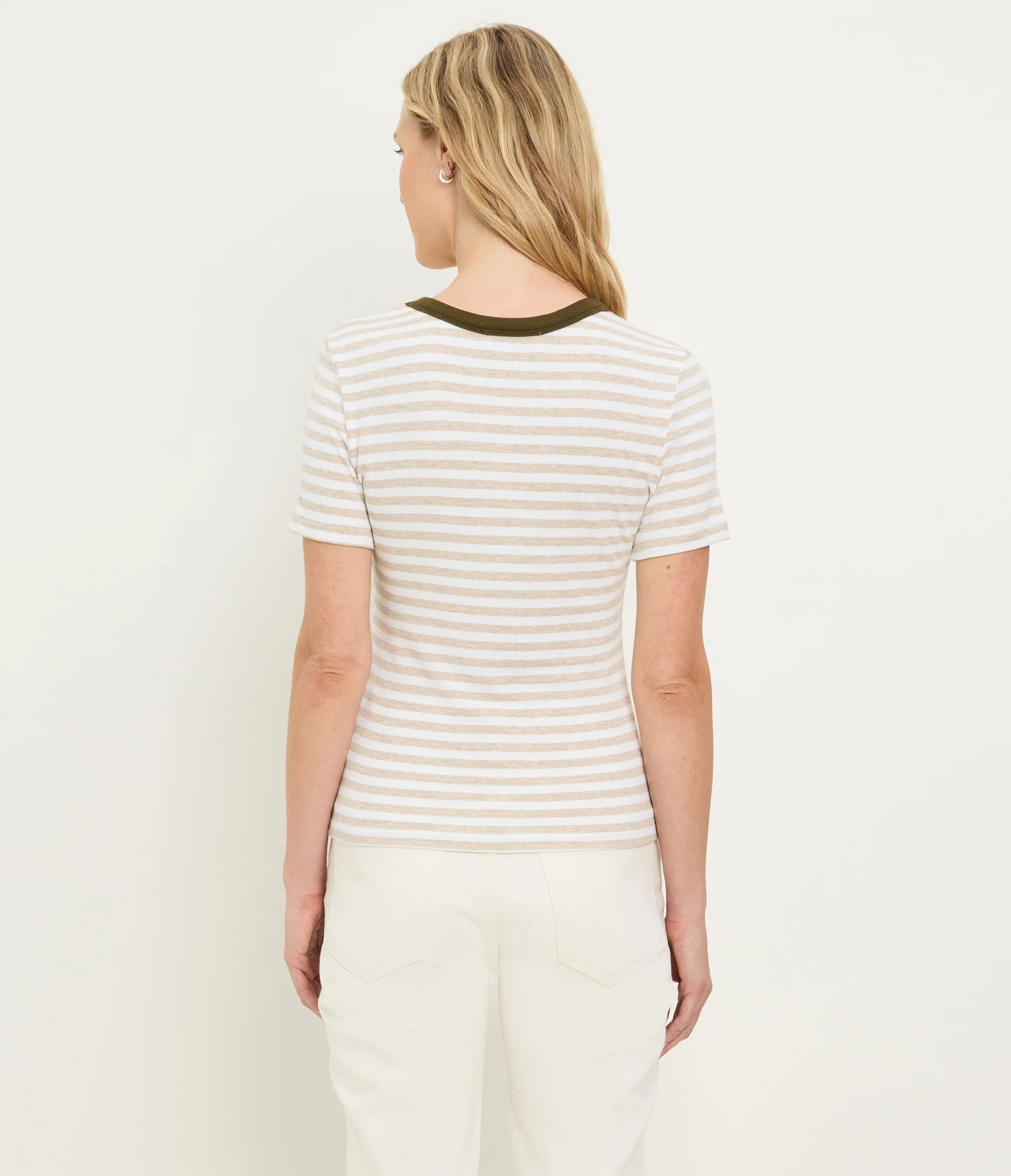 Jenny Striped Ribbed Ringer Tee - Image 5