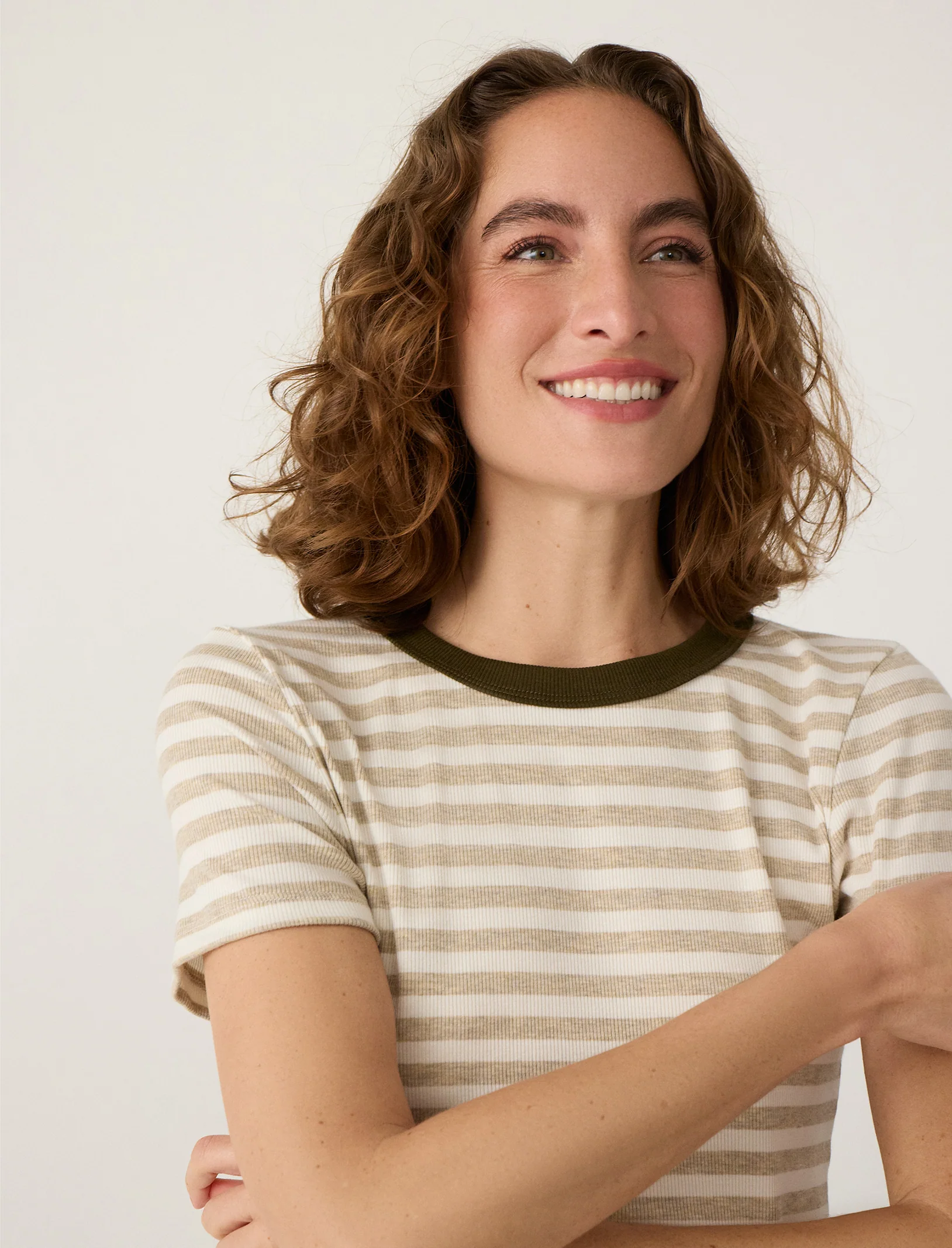 Jenny Striped Ribbed Ringer Tee - Image 7
