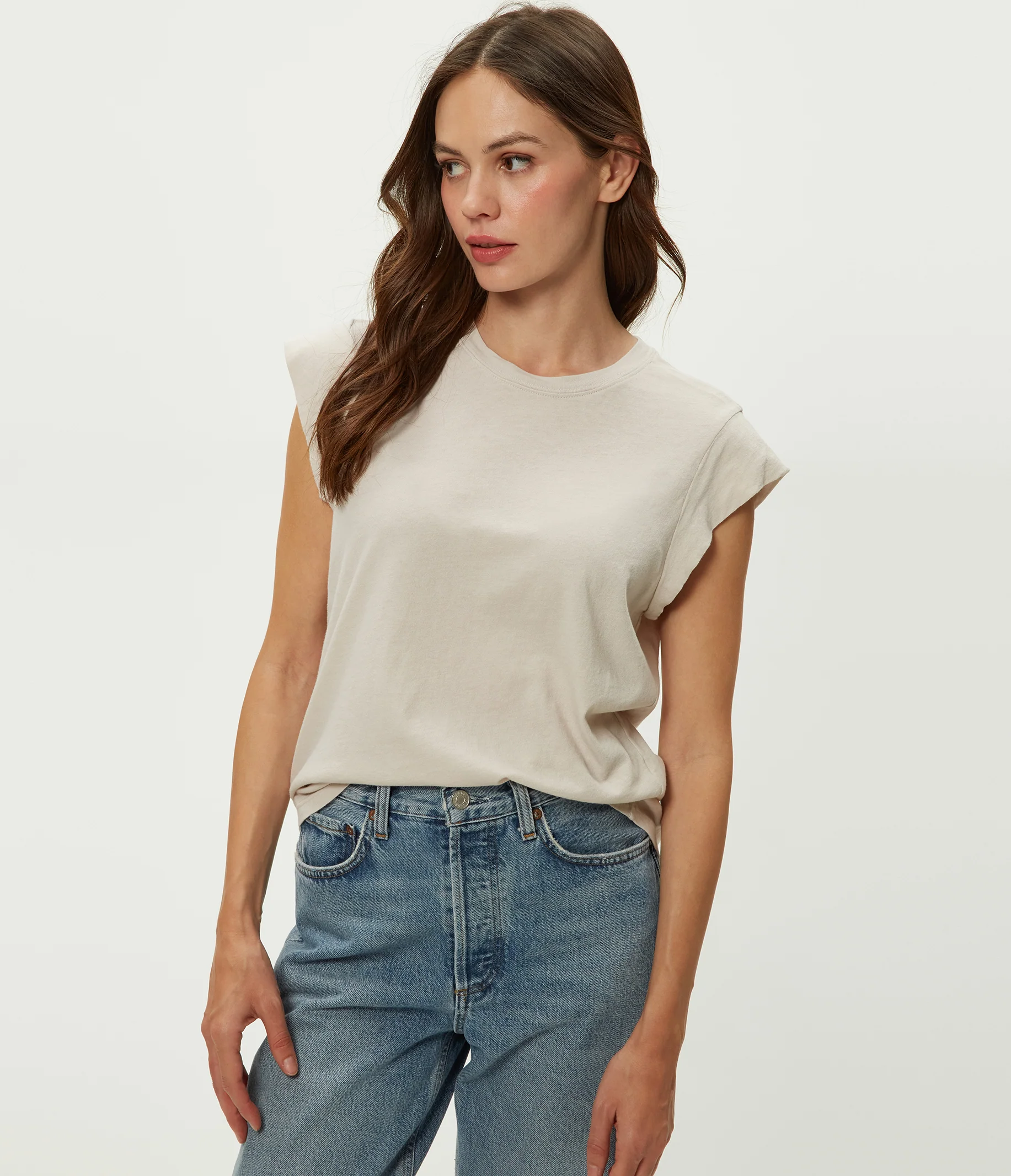 Joey Power Shoulder Tee - Image 25