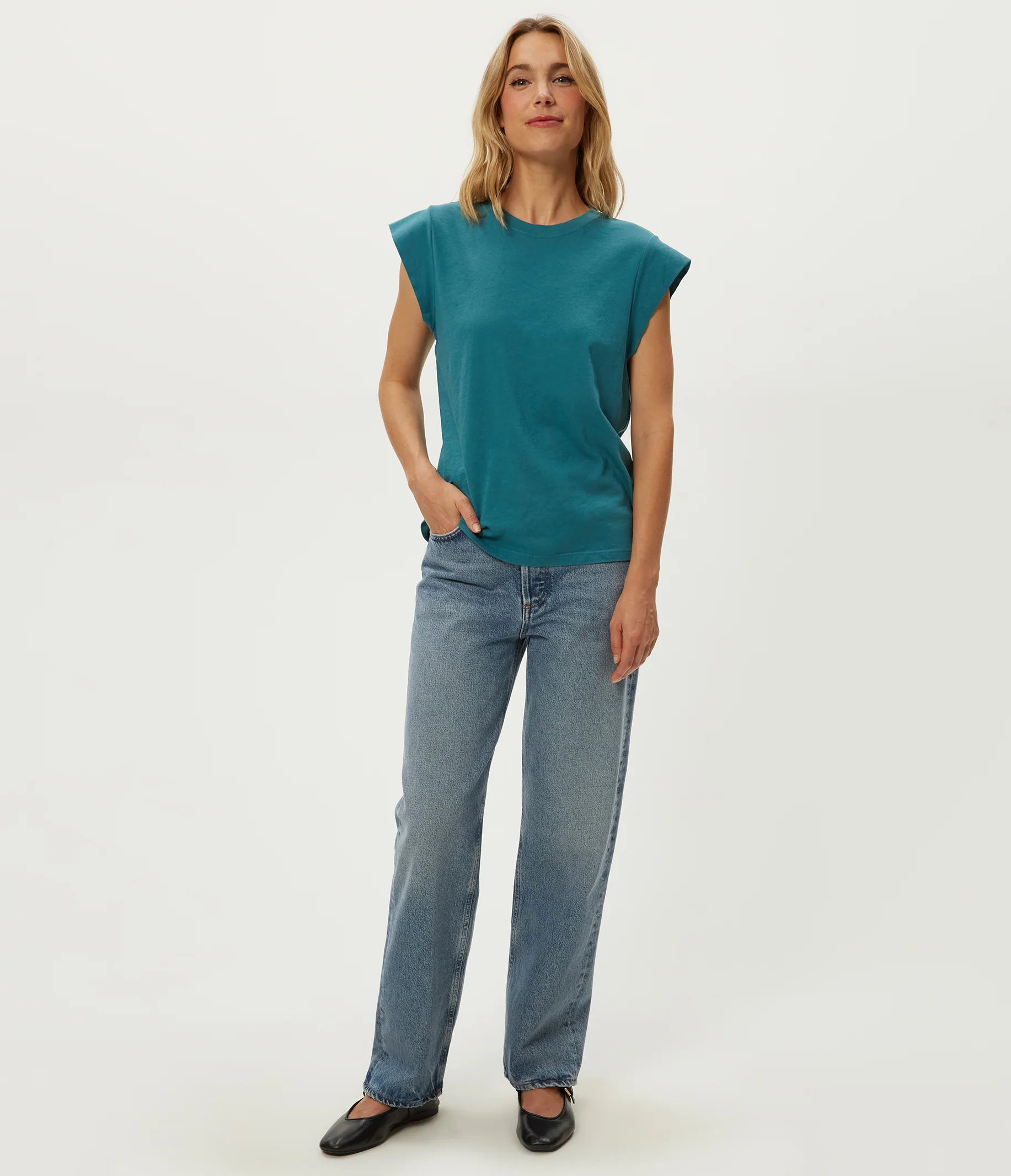 Joey Power Shoulder Tee - Image 6