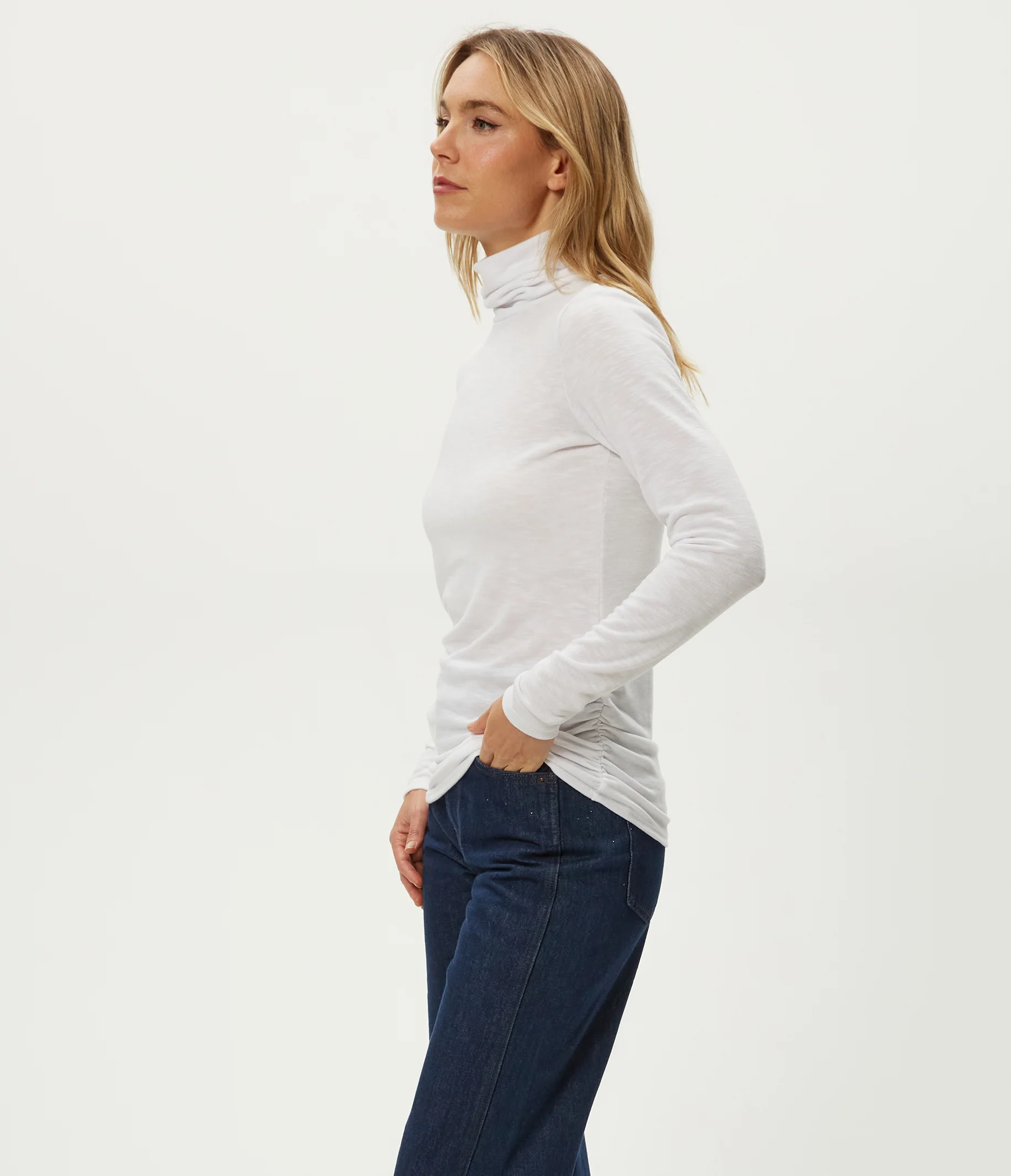 Jojo Side Ruched Turtleneck - Image 3