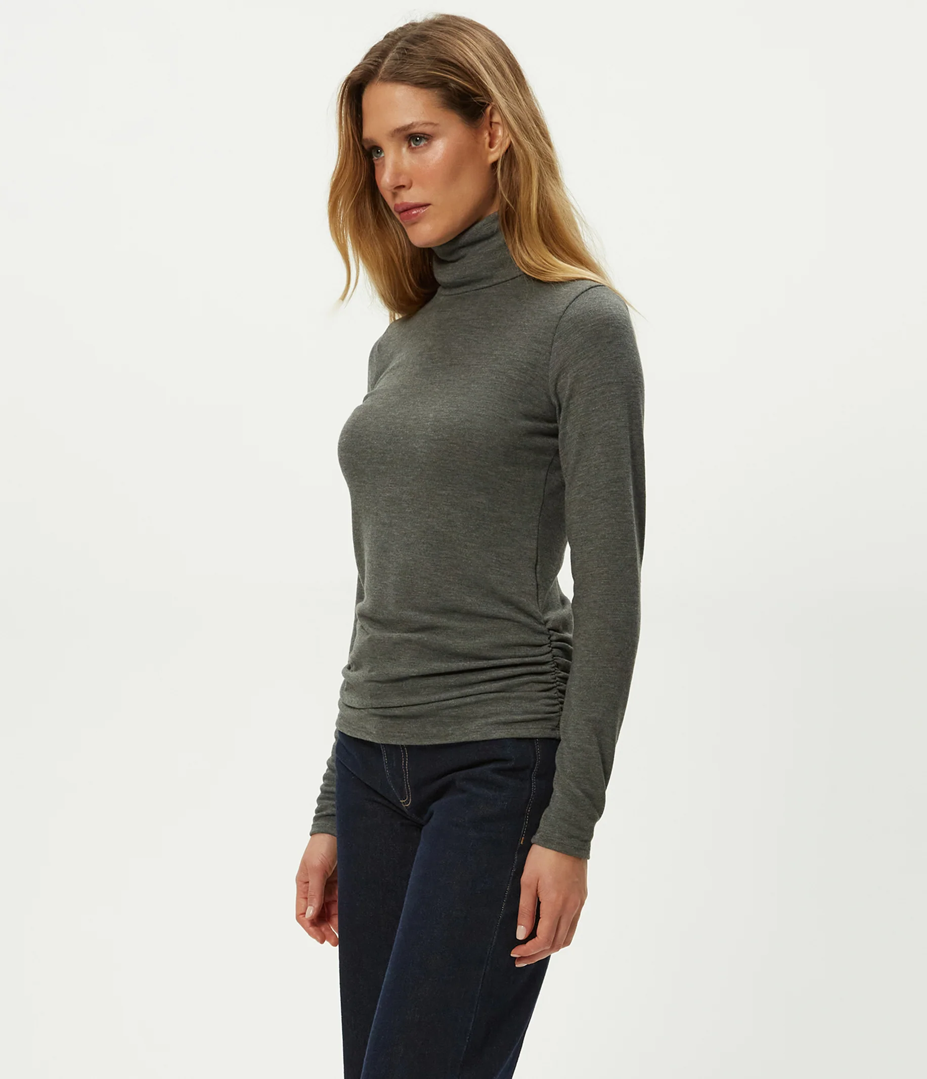 Jojo Side Ruched Turtleneck - Image 7