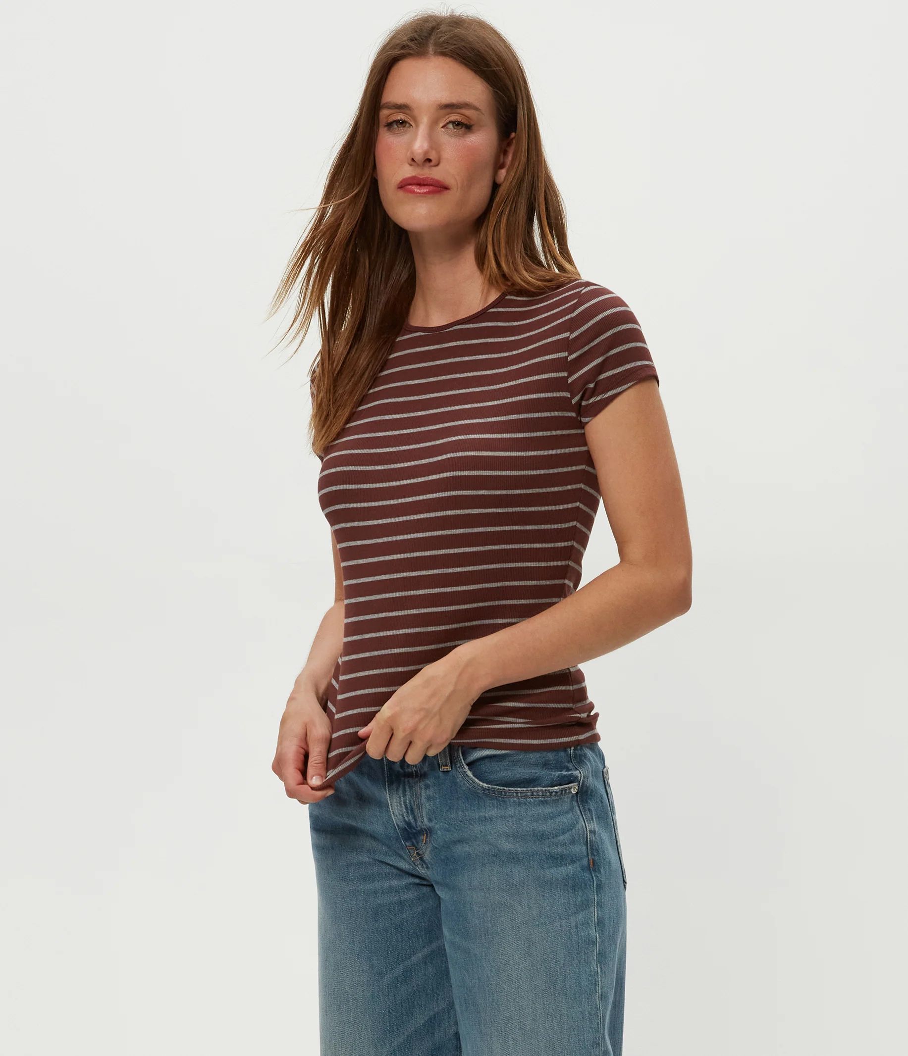 Joy Striped Ribbed Tee - Image 5