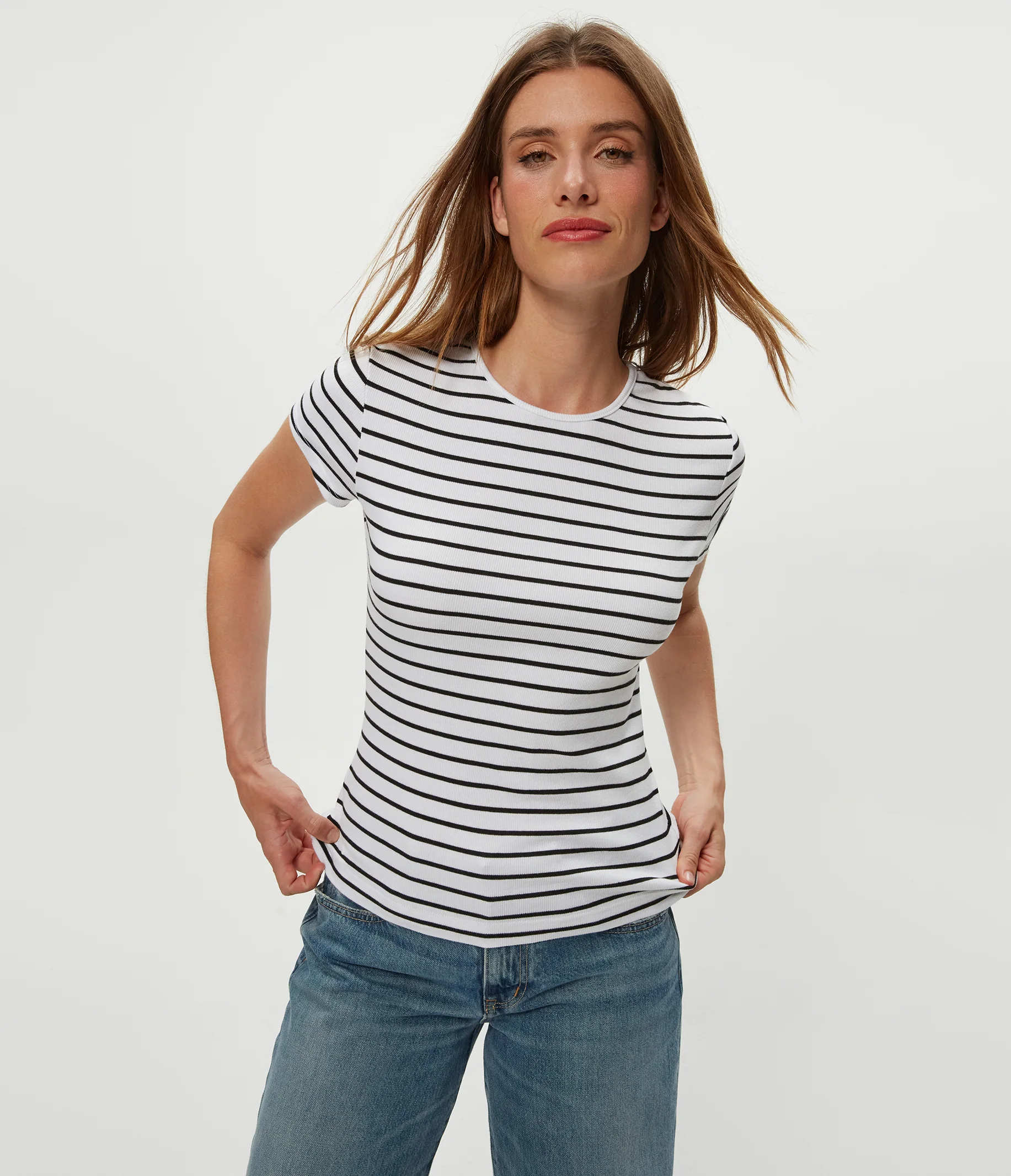 Joy Striped Ribbed Tee - Image 8