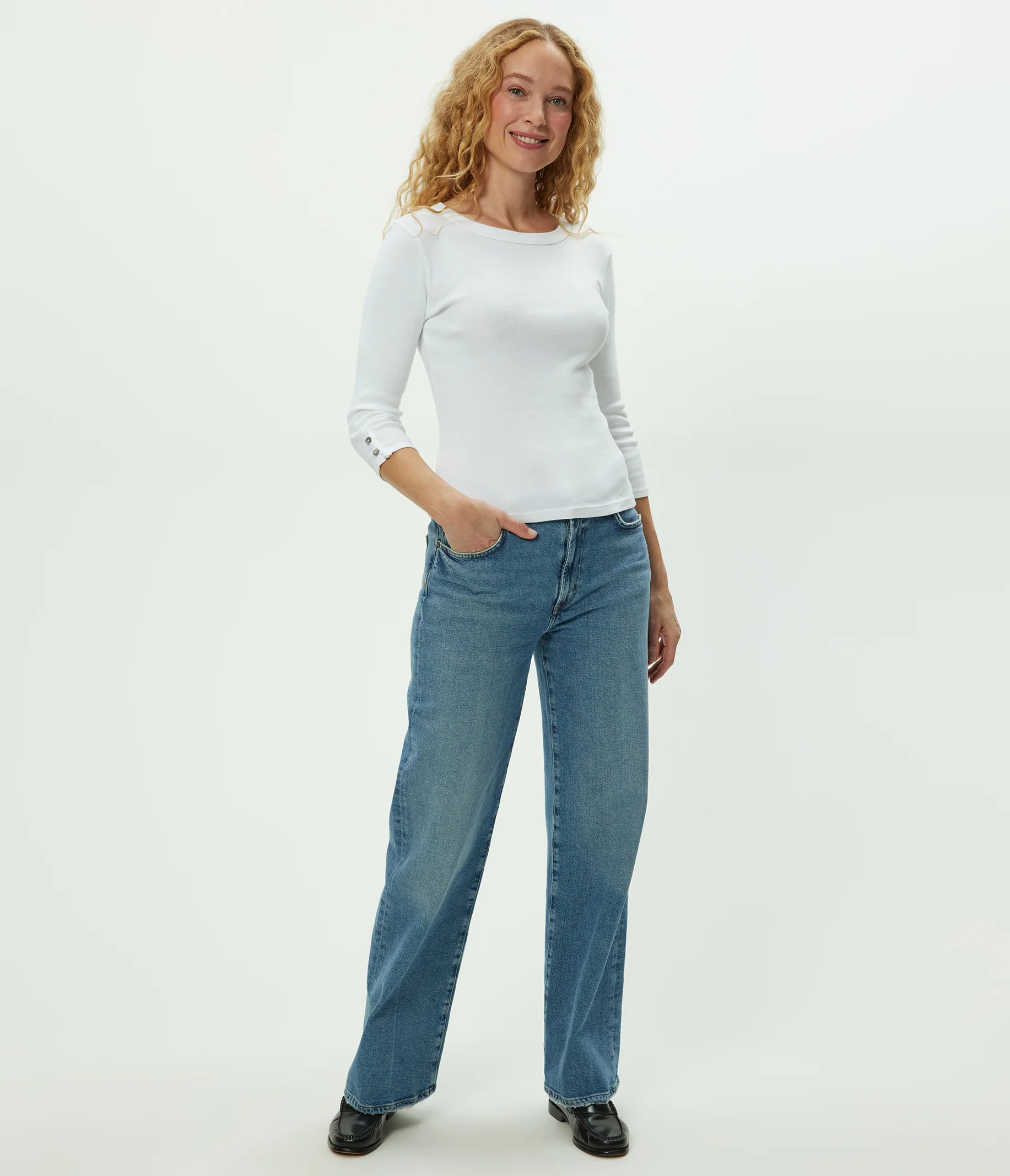 Joyce 3/4 Button Sleeve Tee - Image 20