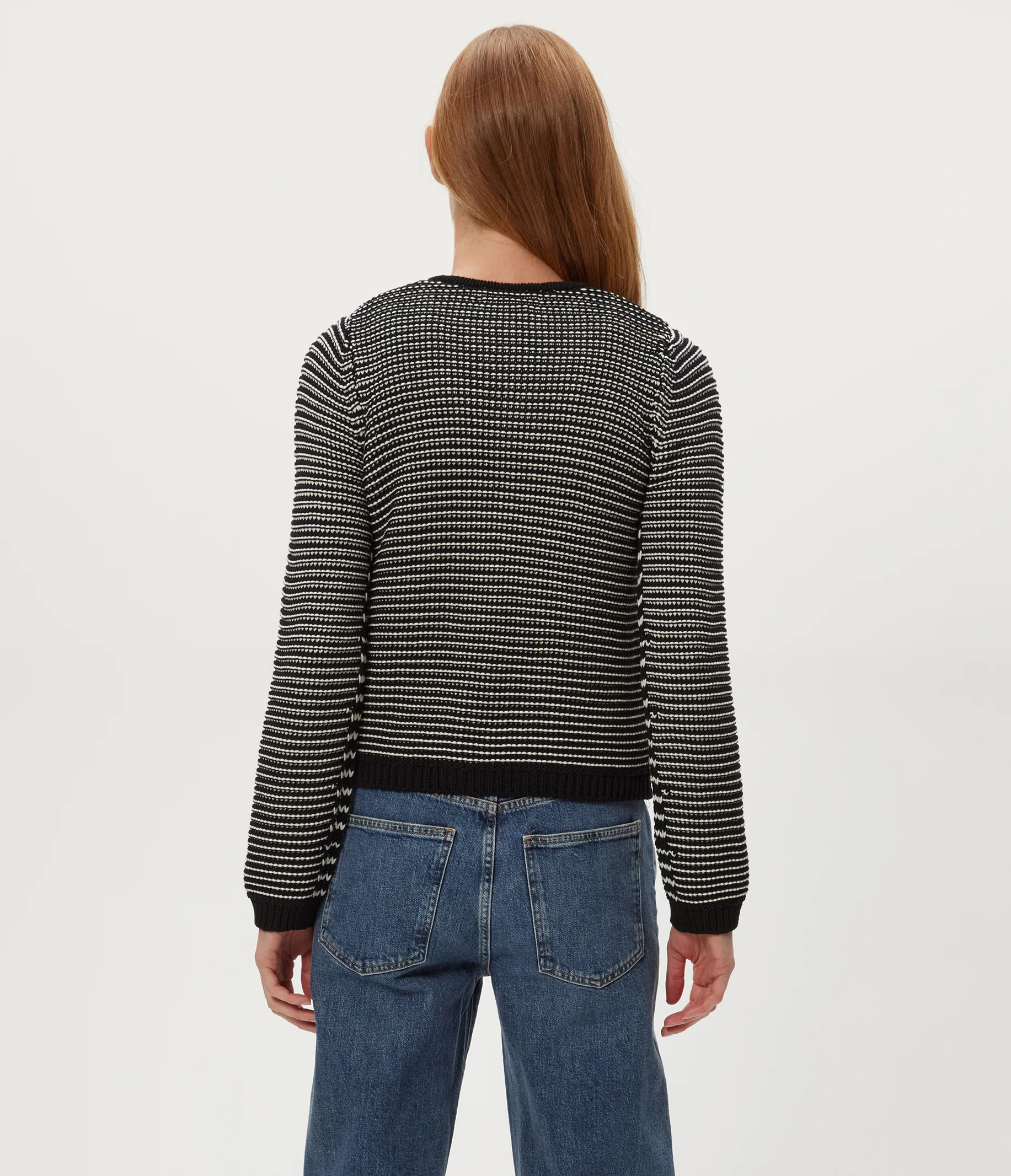 Kaden Striped Crewneck Cardigan - Image 4