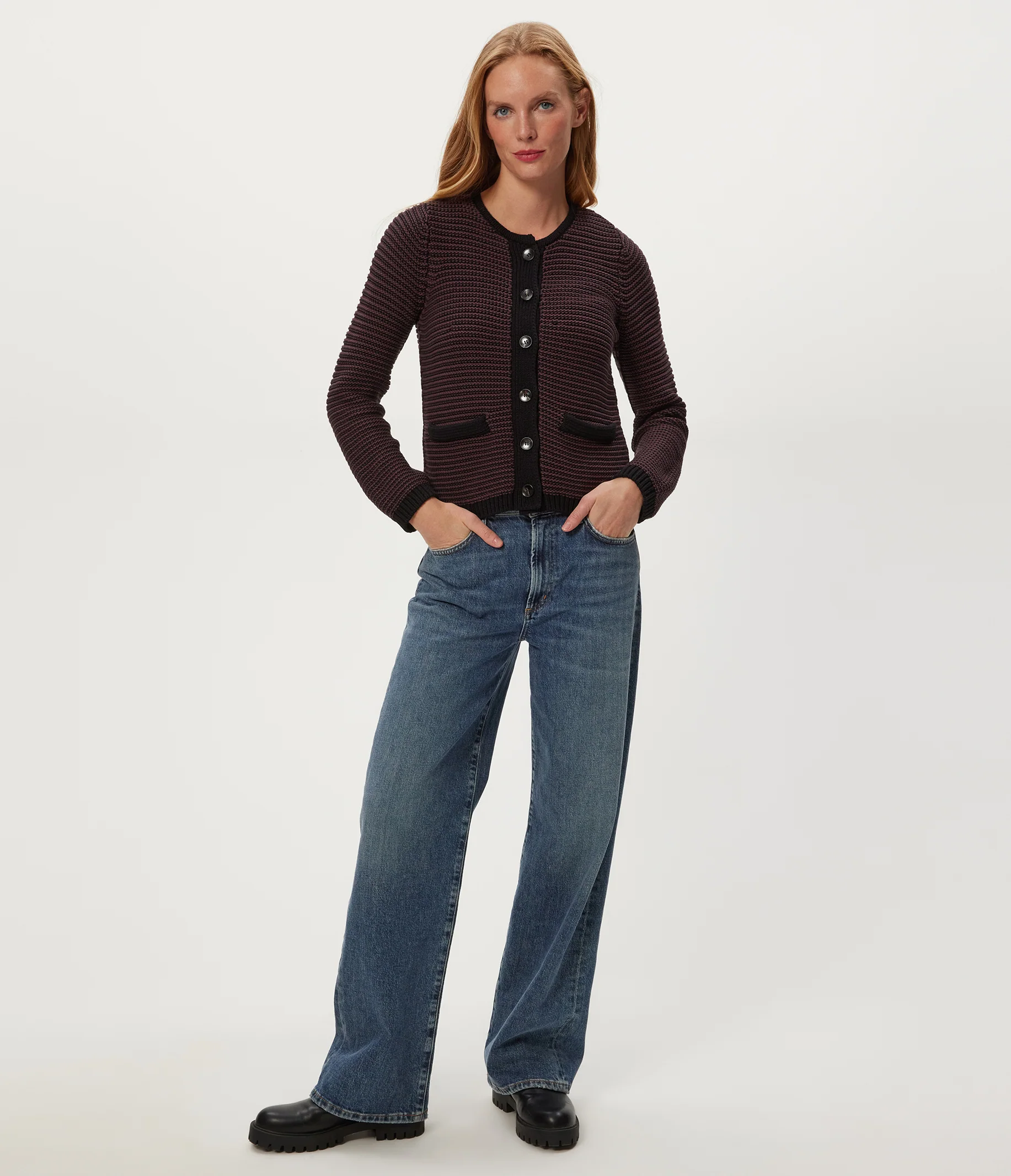 Kaden Striped Crewneck Cardigan - Image 6