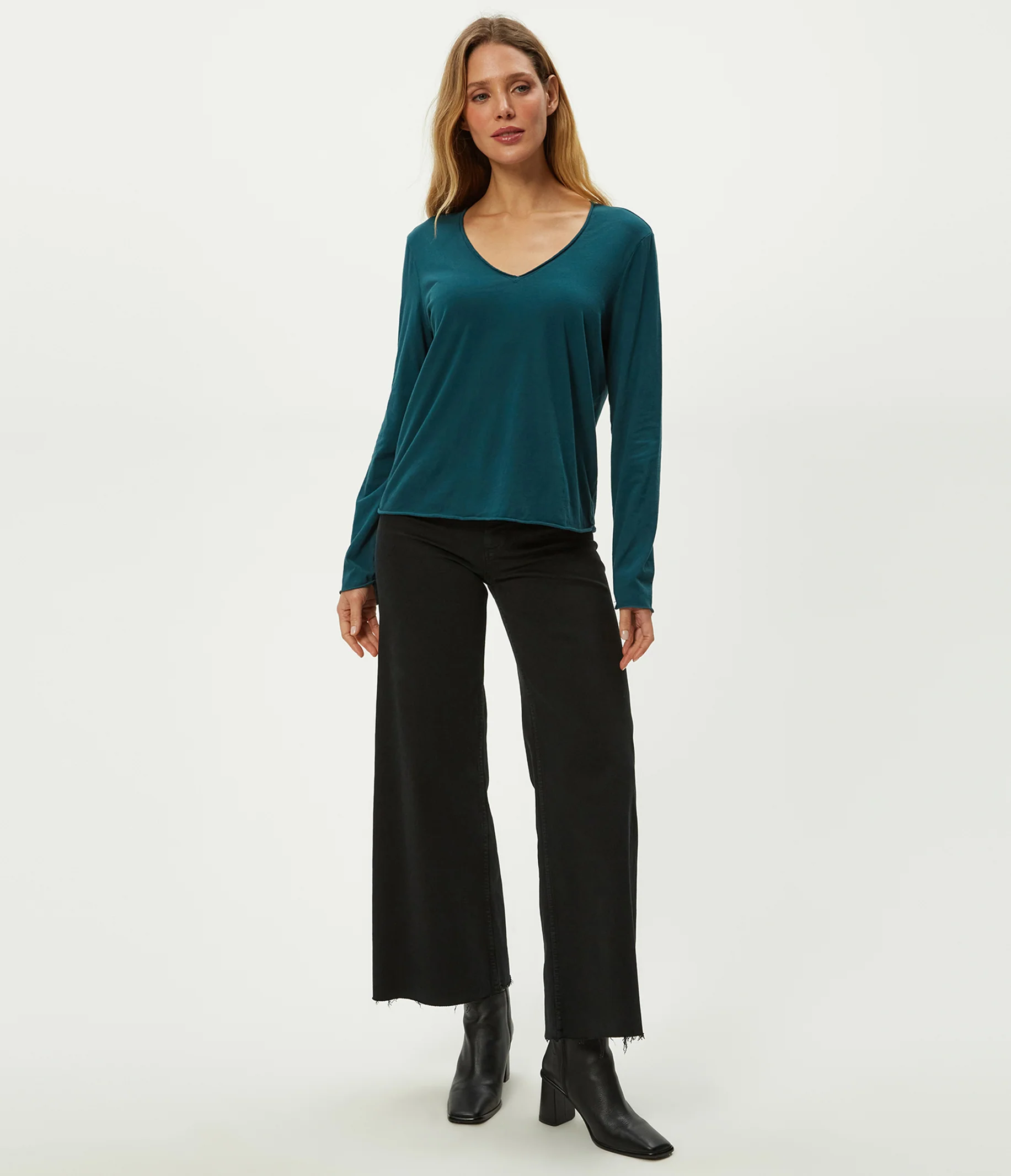 Kailee V-Neck Long Sleeve Tee - Image 10
