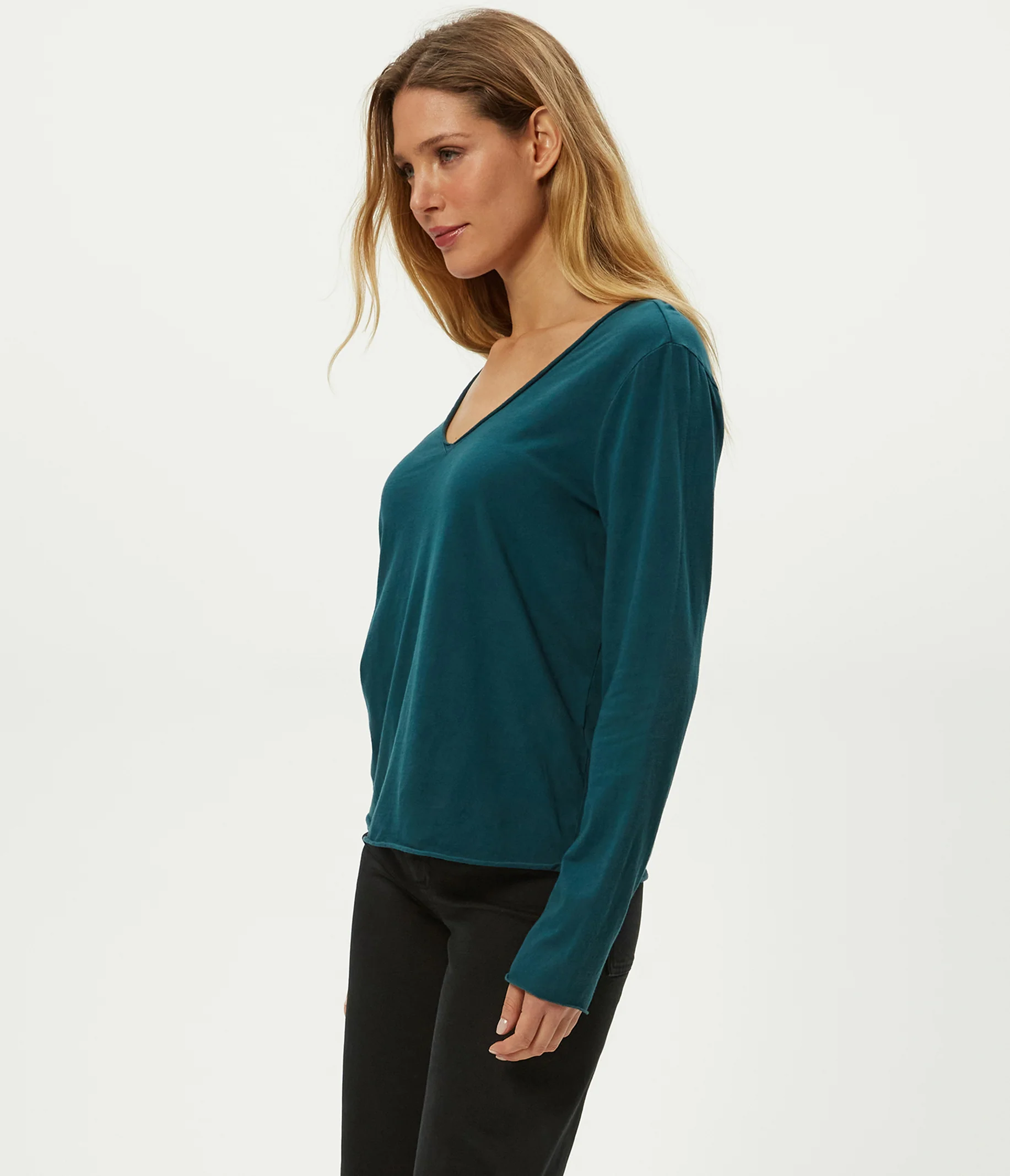Kailee V-Neck Long Sleeve Tee - Image 11