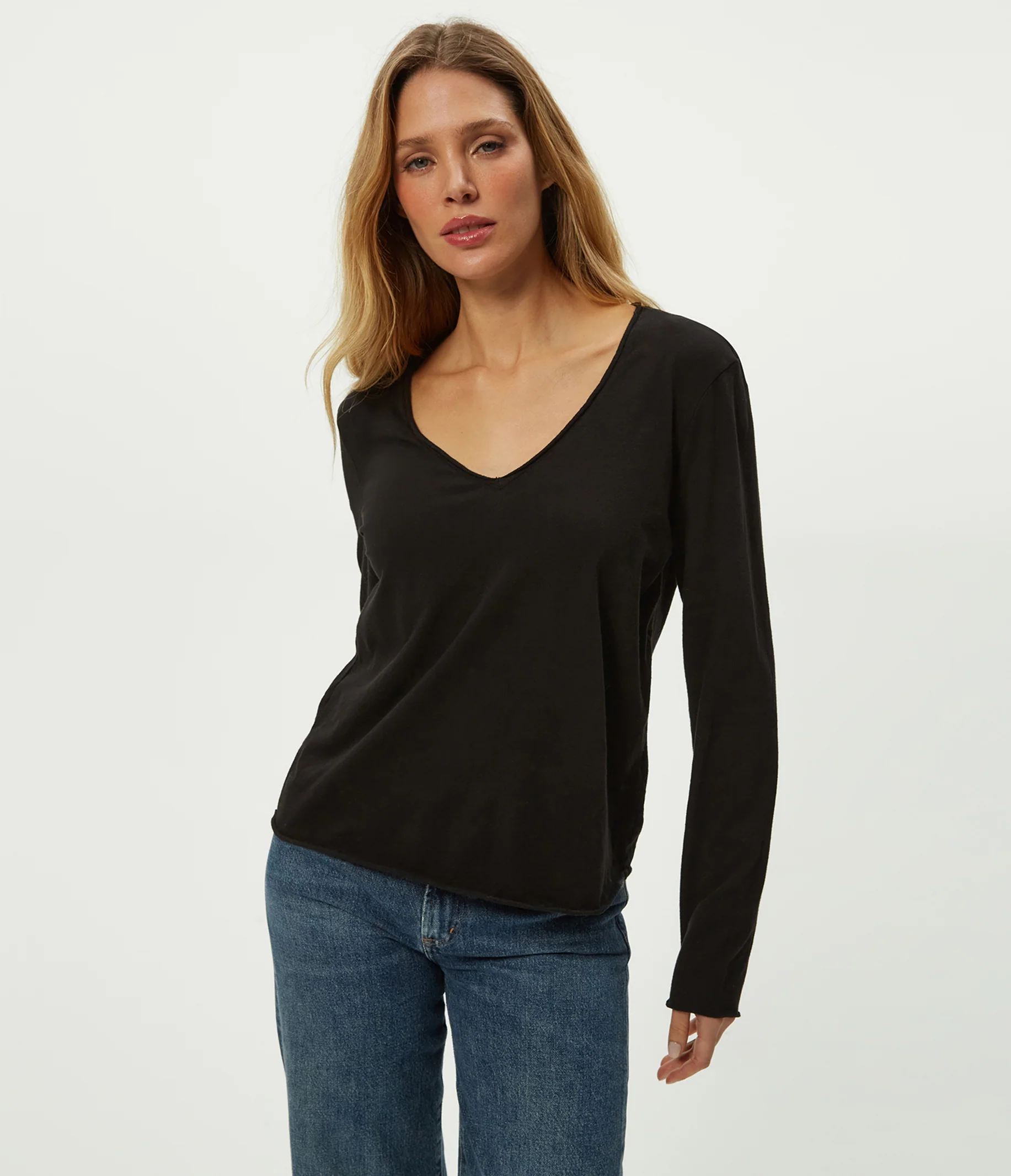 Kailee V-Neck Long Sleeve Tee - Image 17