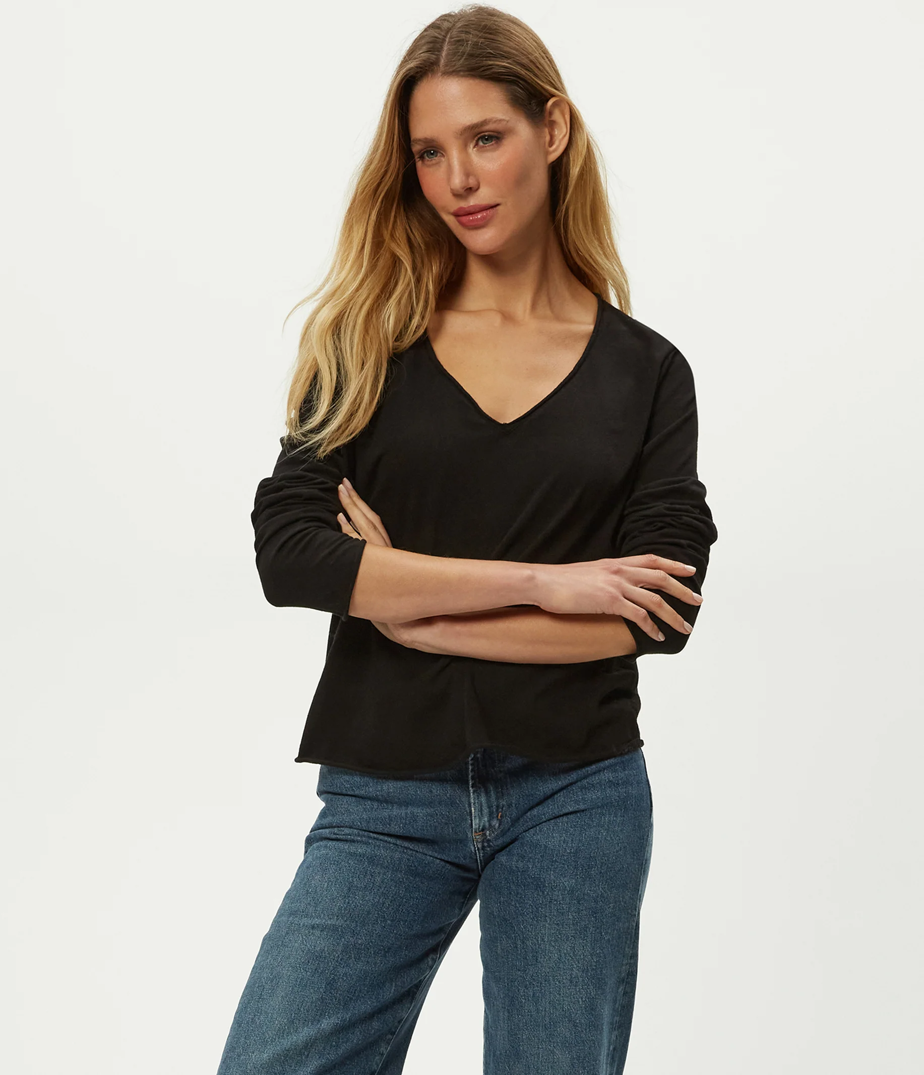Kailee V-Neck Long Sleeve Tee - Image 18