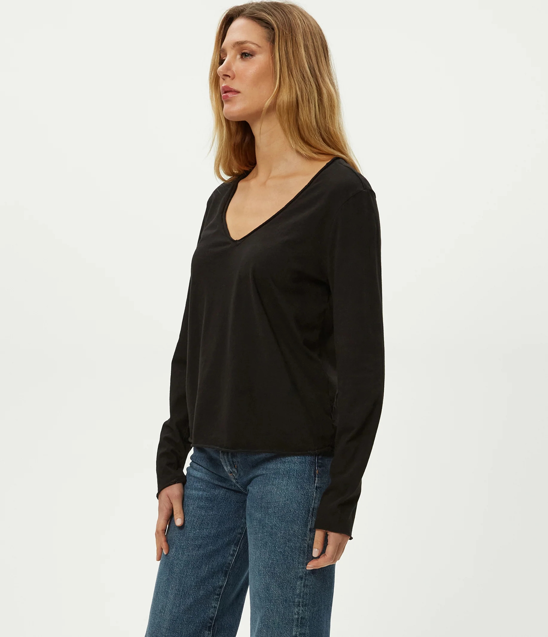 Kailee V-Neck Long Sleeve Tee - Image 19