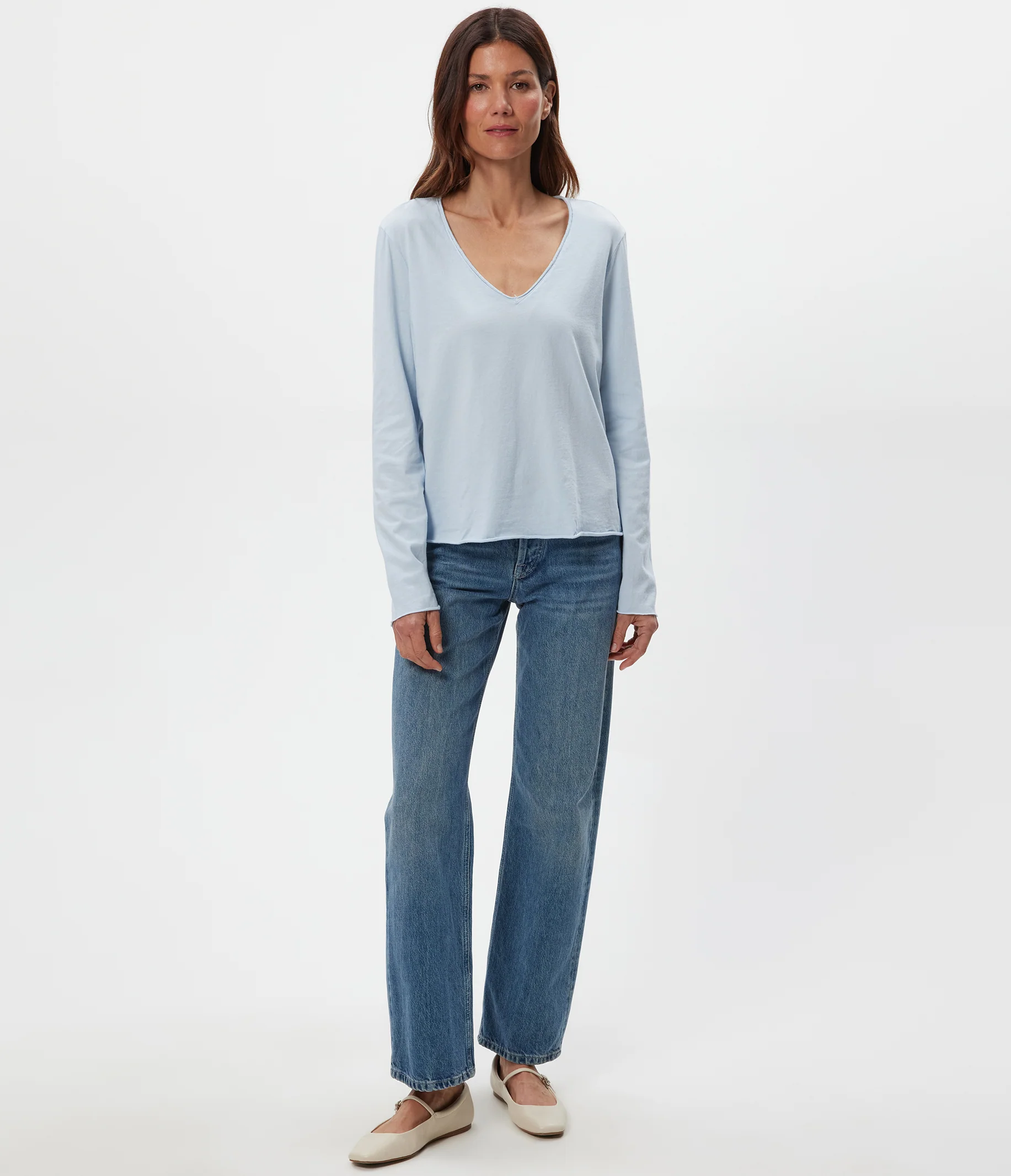 Kailee V-Neck Long Sleeve Tee - Image 2
