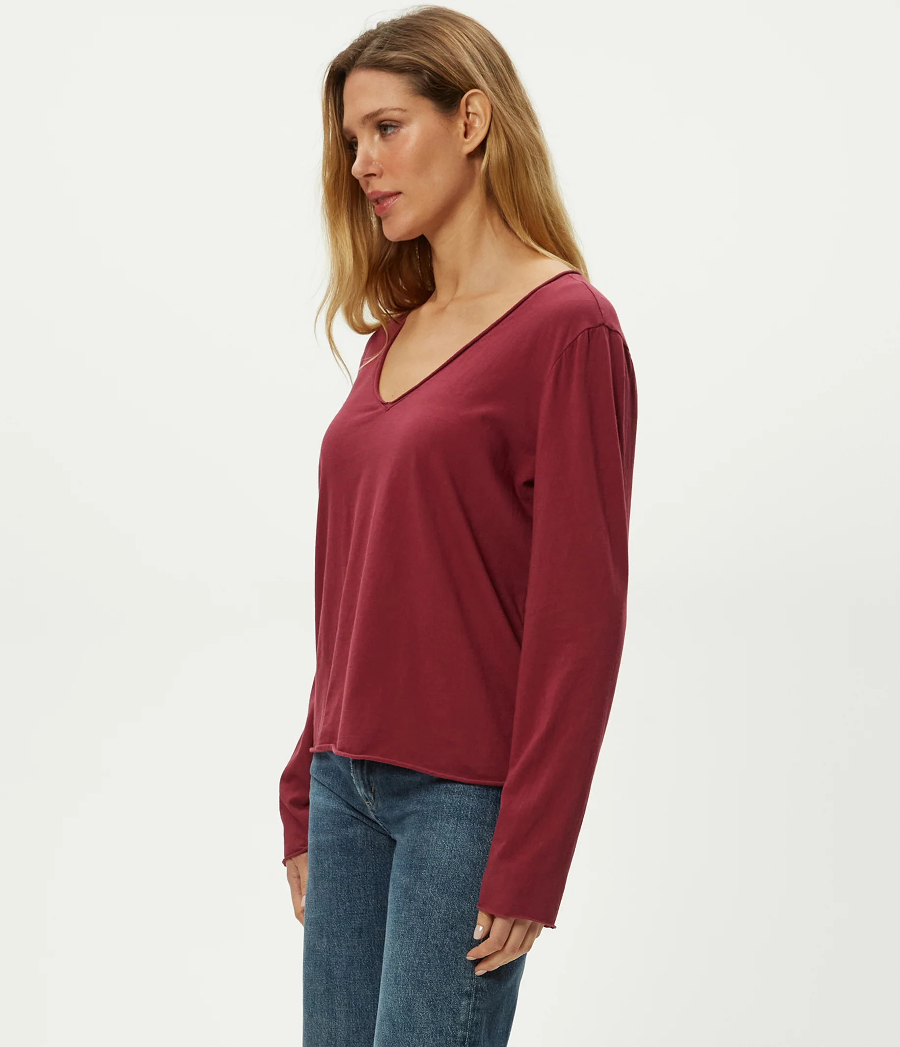 Kailee V-Neck Long Sleeve Tee - Image 26