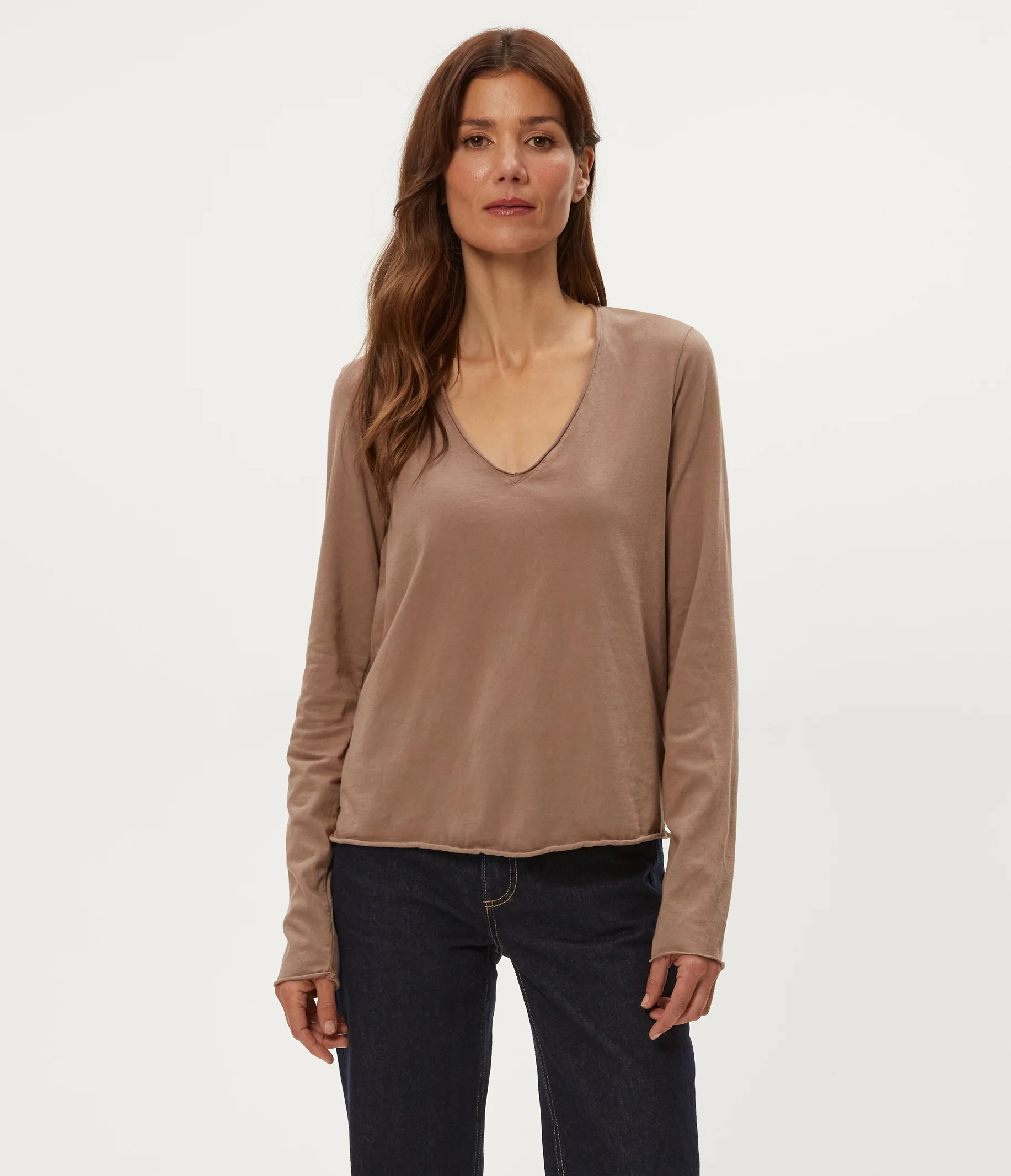 Kailee V-Neck Long Sleeve Tee - Image 28
