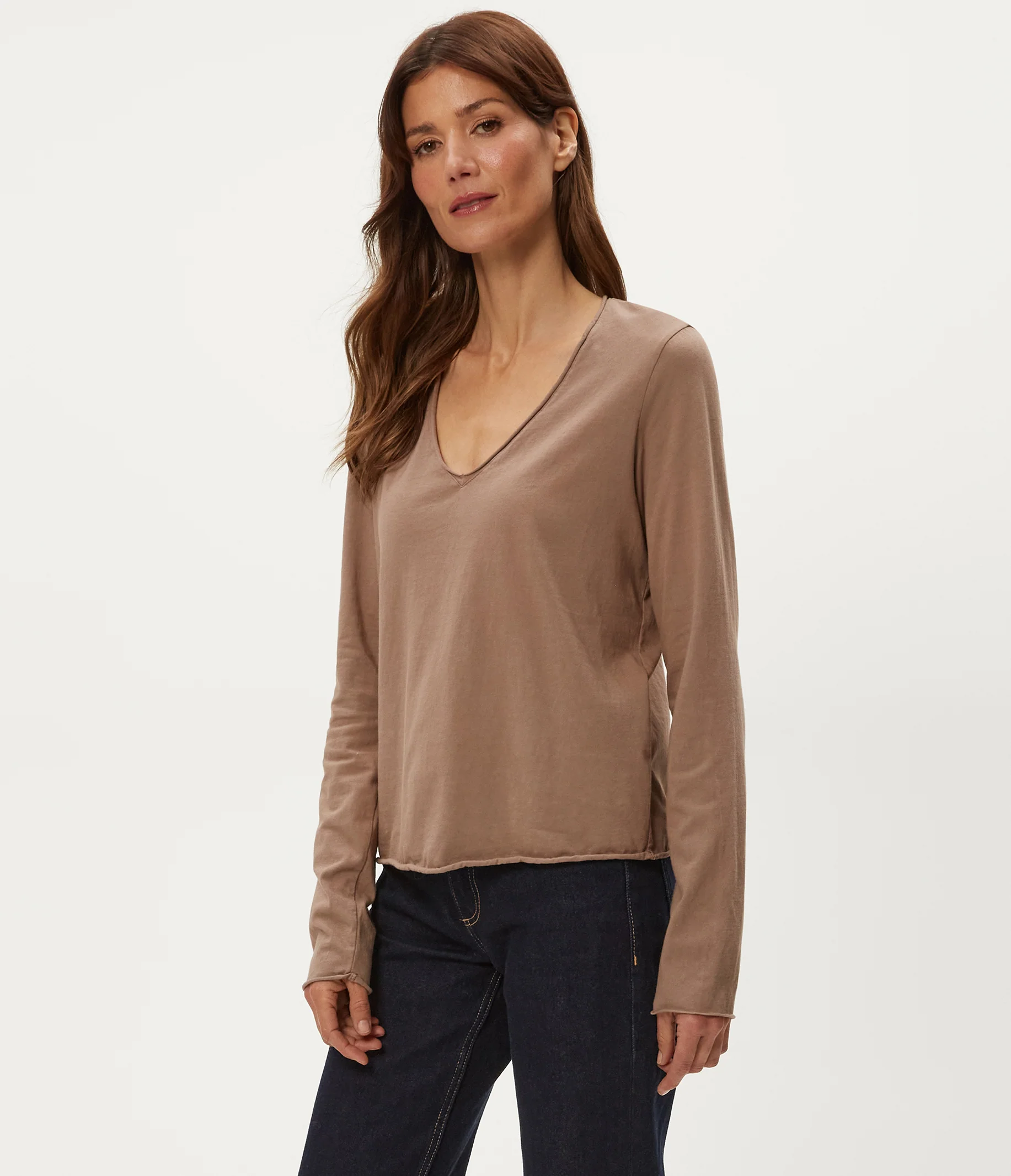 Kailee V-Neck Long Sleeve Tee - Image 29