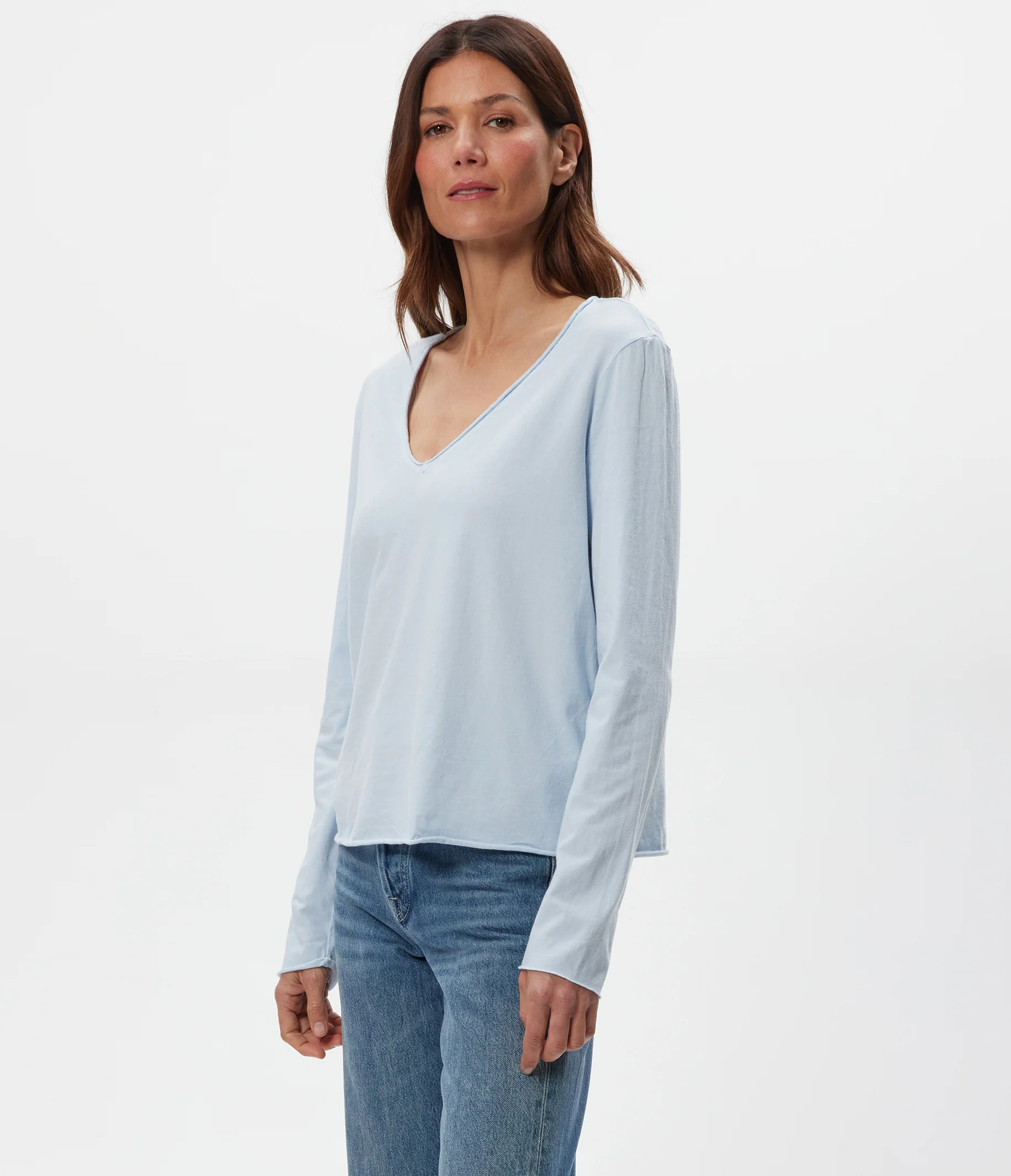 Kailee V-Neck Long Sleeve Tee - Image 3