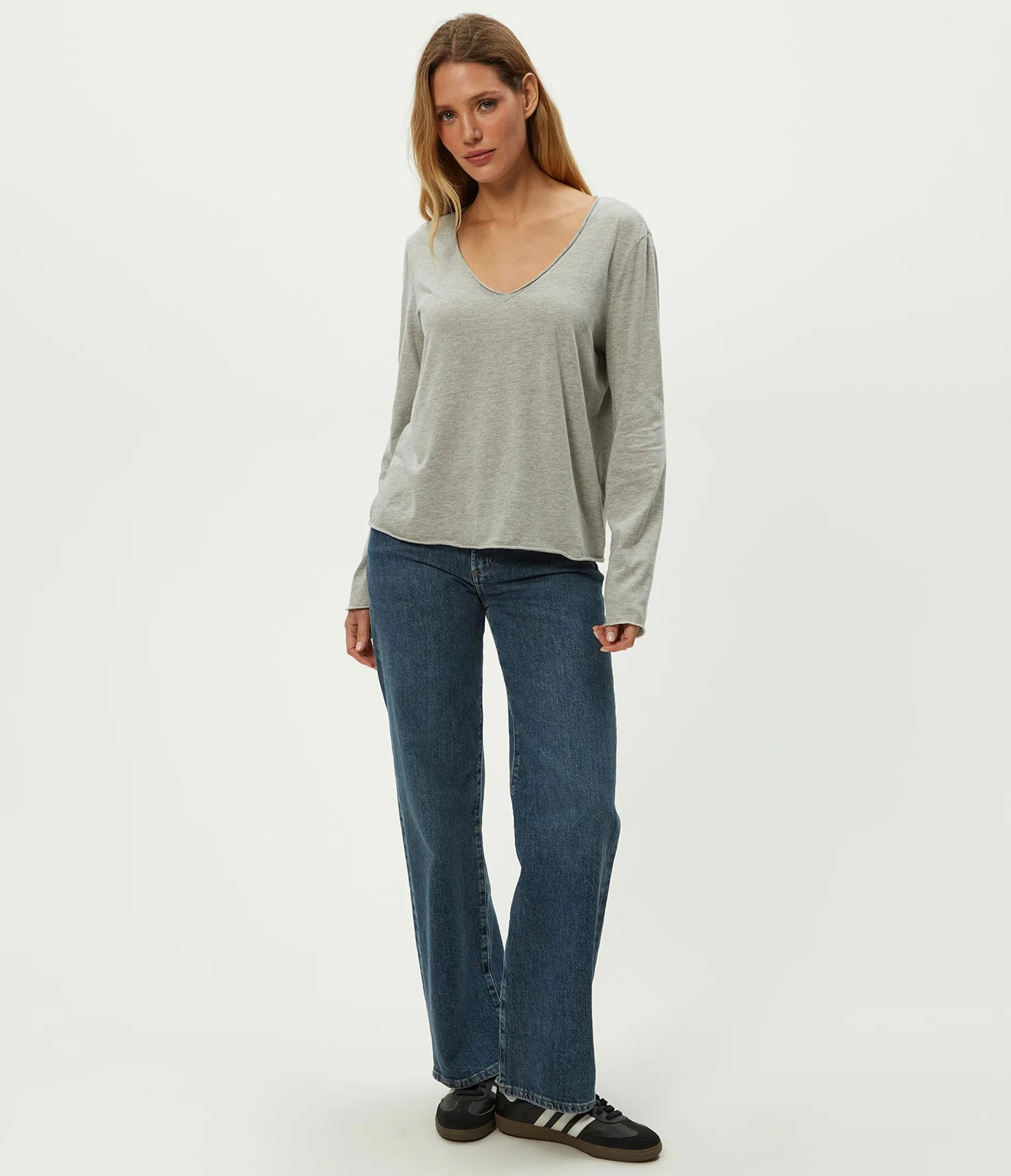 Kailee V-Neck Long Sleeve Tee - Image 33