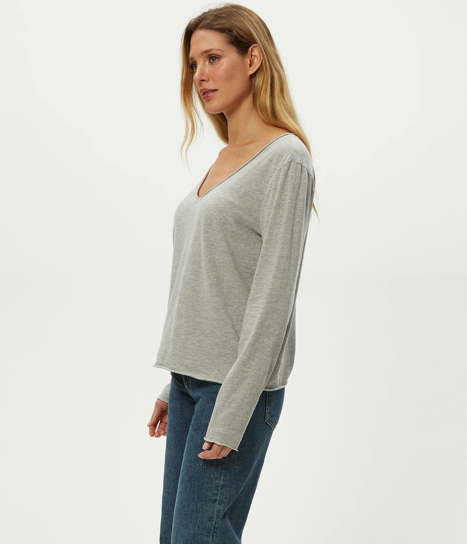 Kailee V-Neck Long Sleeve Tee - Image 34