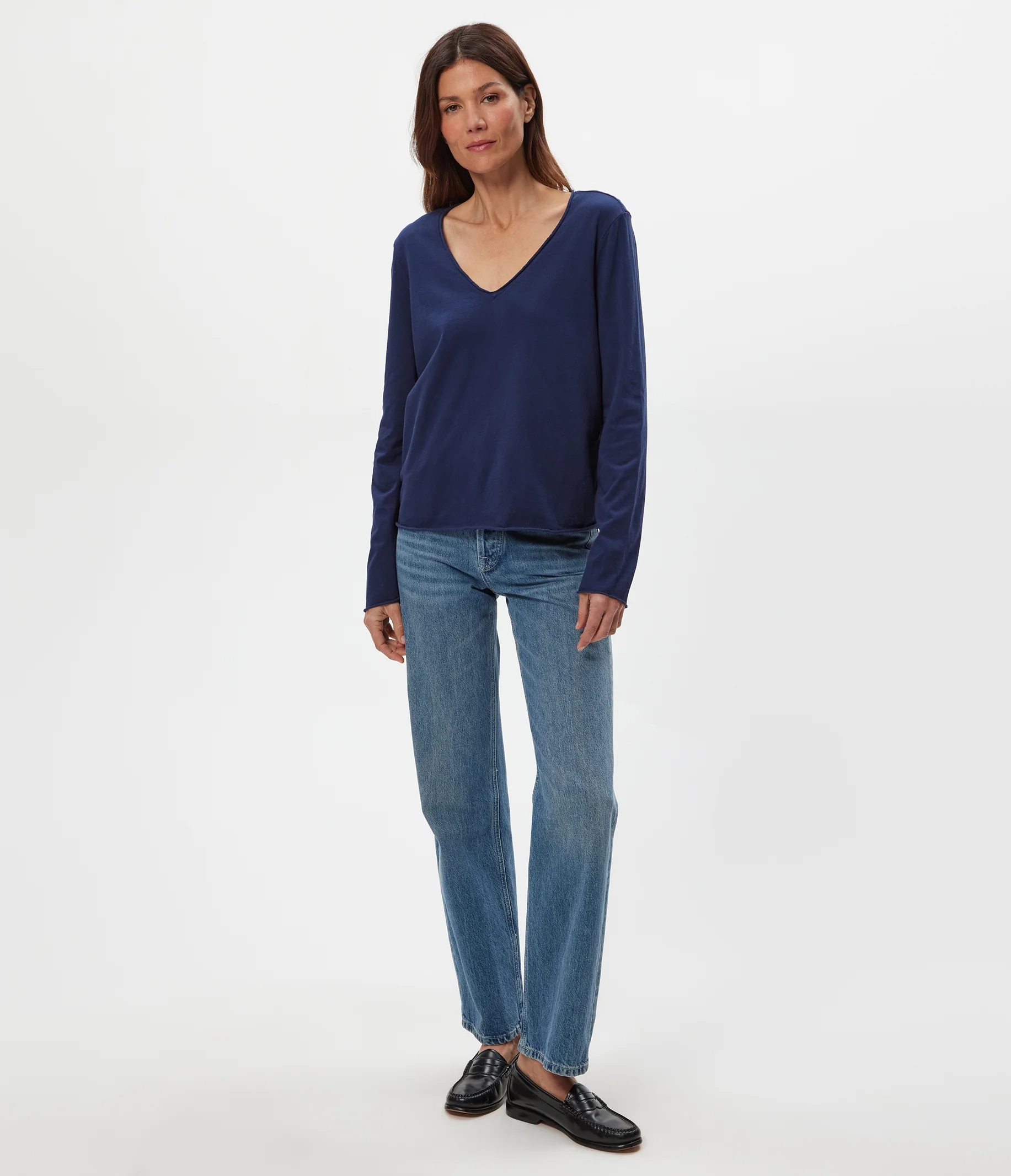 Kailee V-Neck Long Sleeve Tee - Image 37