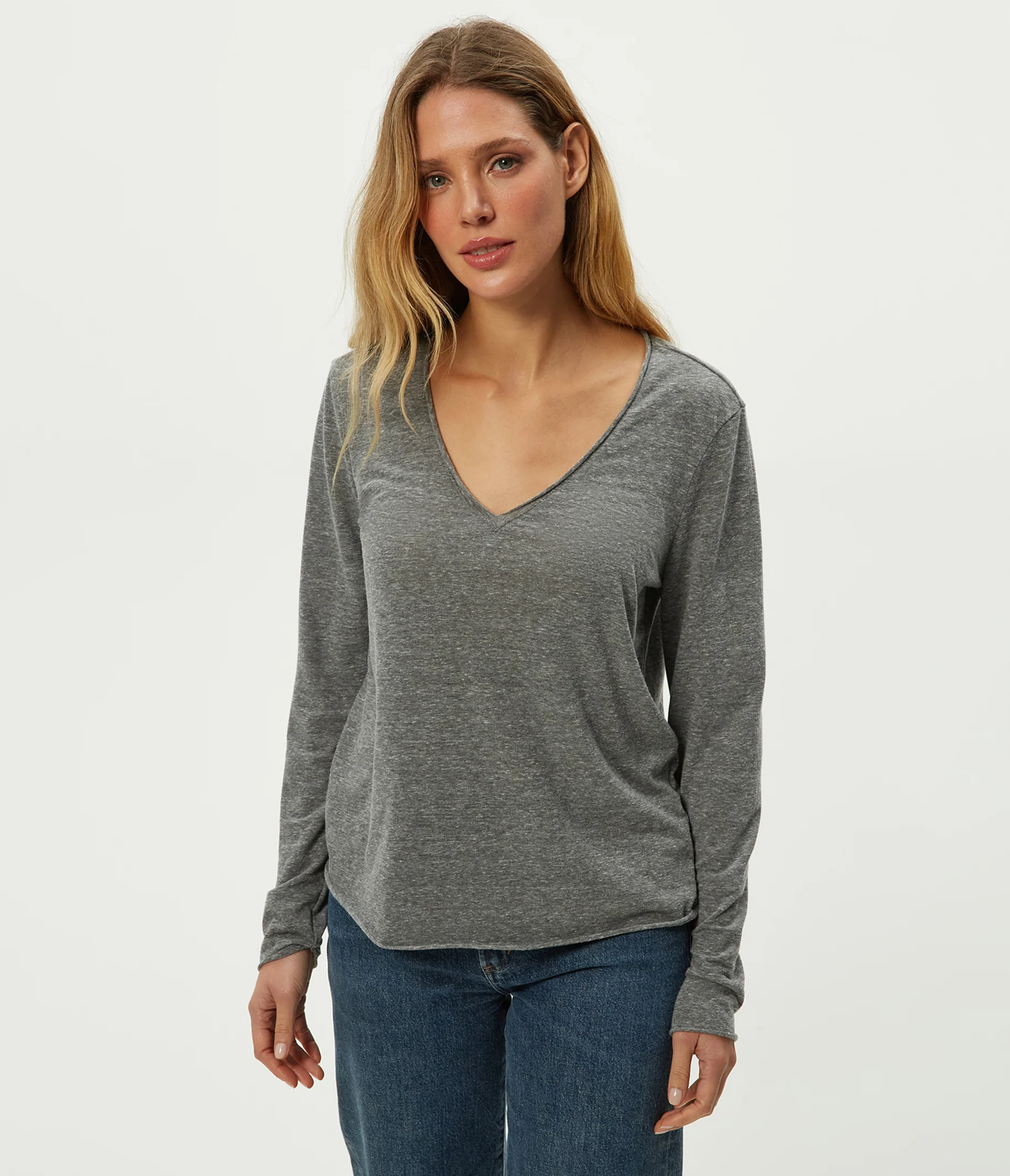 Kailee V-Neck Long Sleeve Tee - Image 5