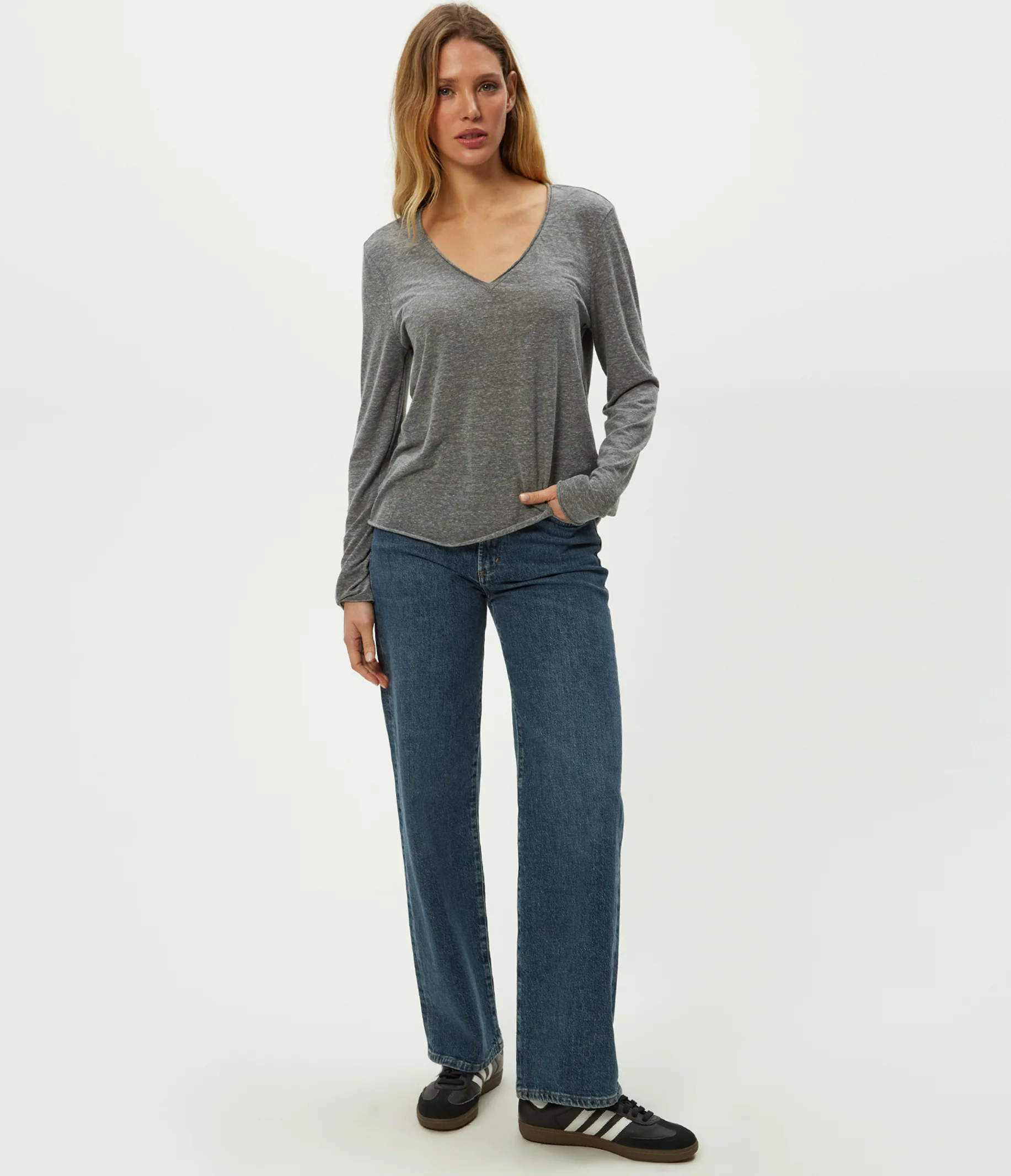 Kailee V-Neck Long Sleeve Tee - Image 6