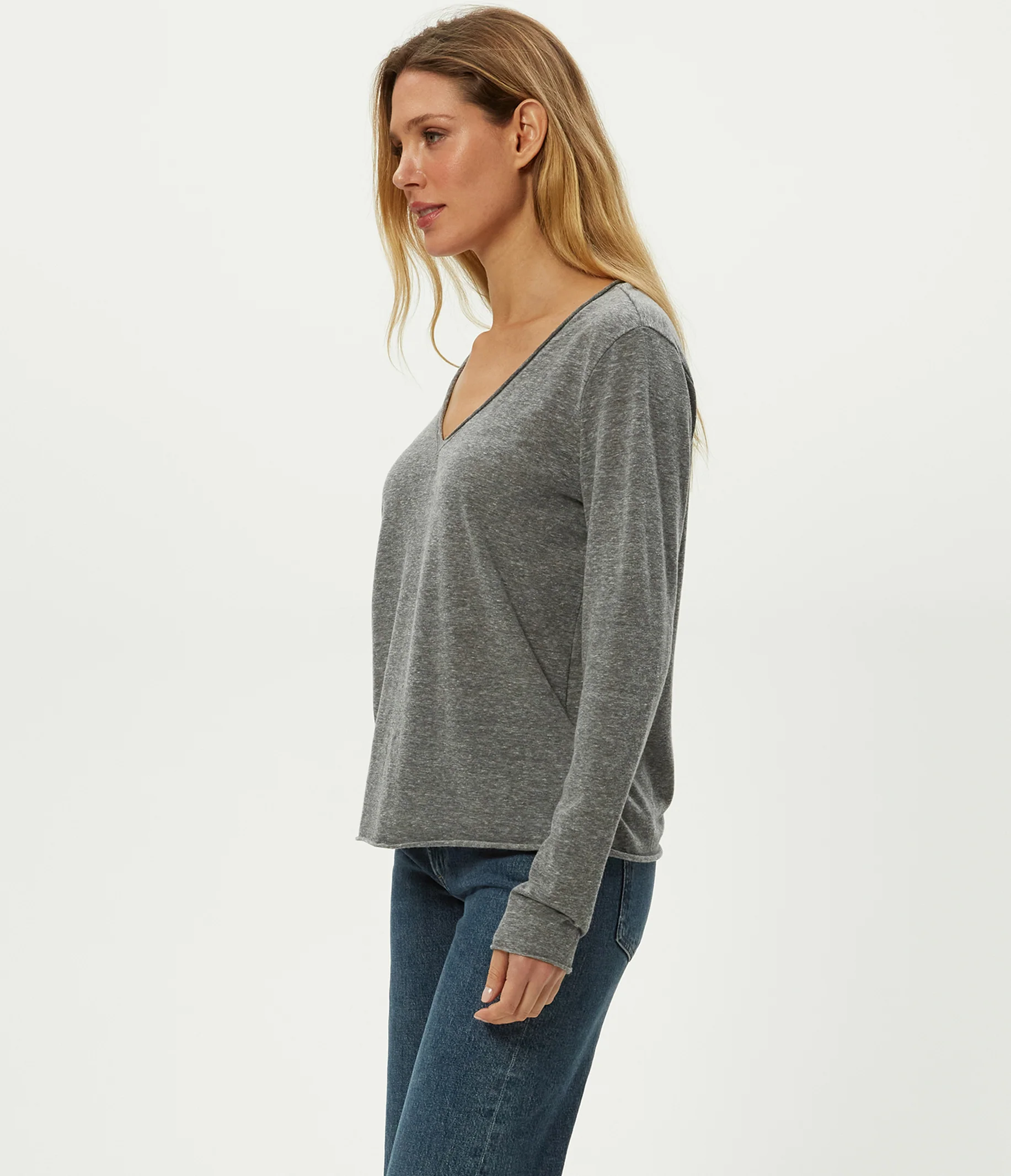 Kailee V-Neck Long Sleeve Tee - Image 7
